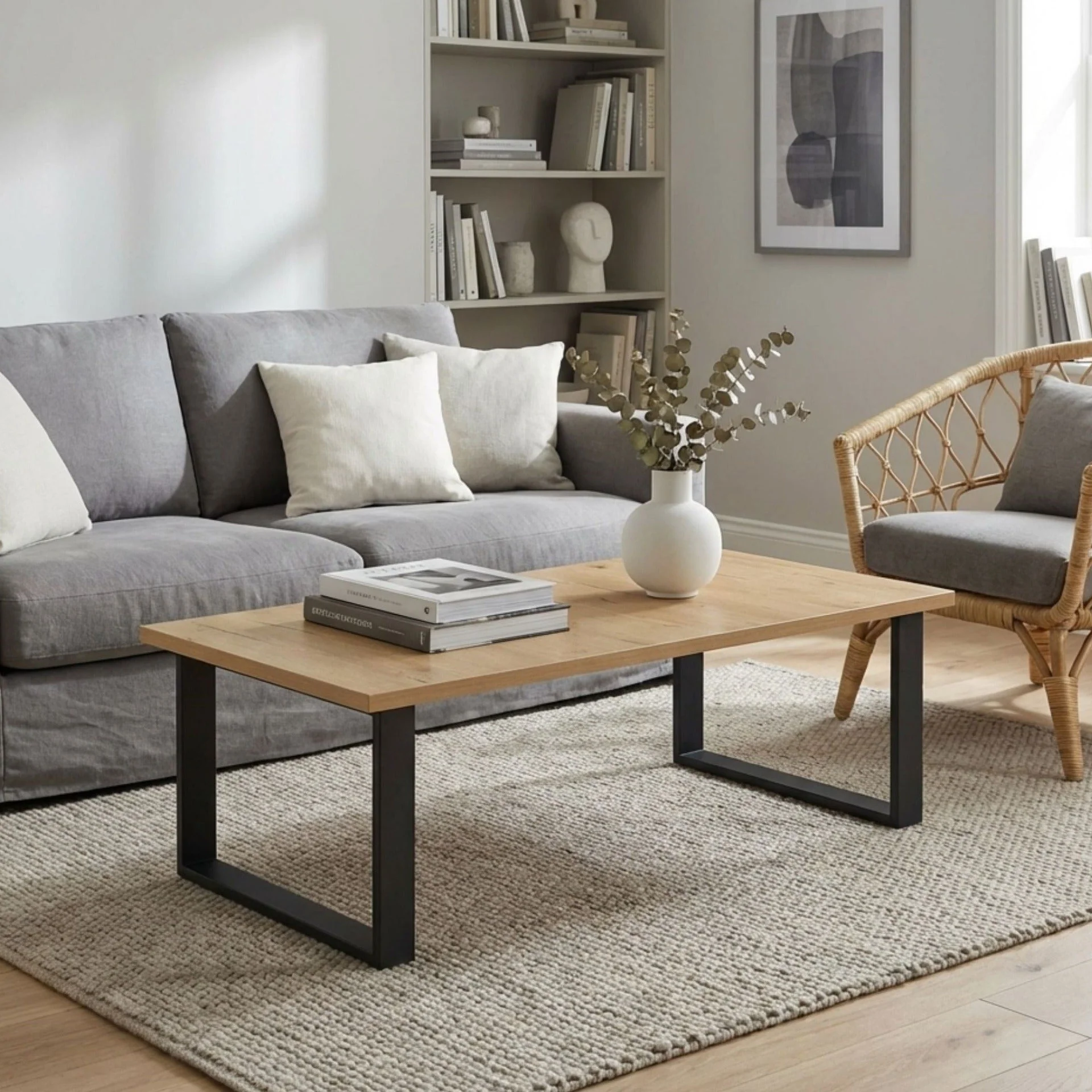 Frohna Rectangular Coffee Table - Oak - Image 3