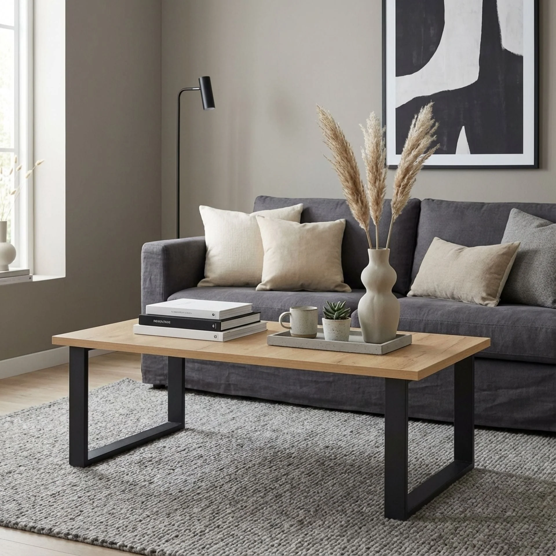 Frohna Rectangular Coffee Table - Oak - Image 4