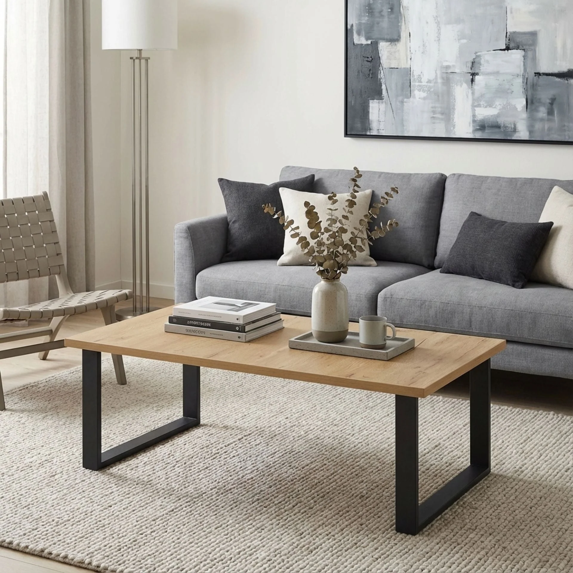 Frohna Rectangular Coffee Table - Oak - Image 7