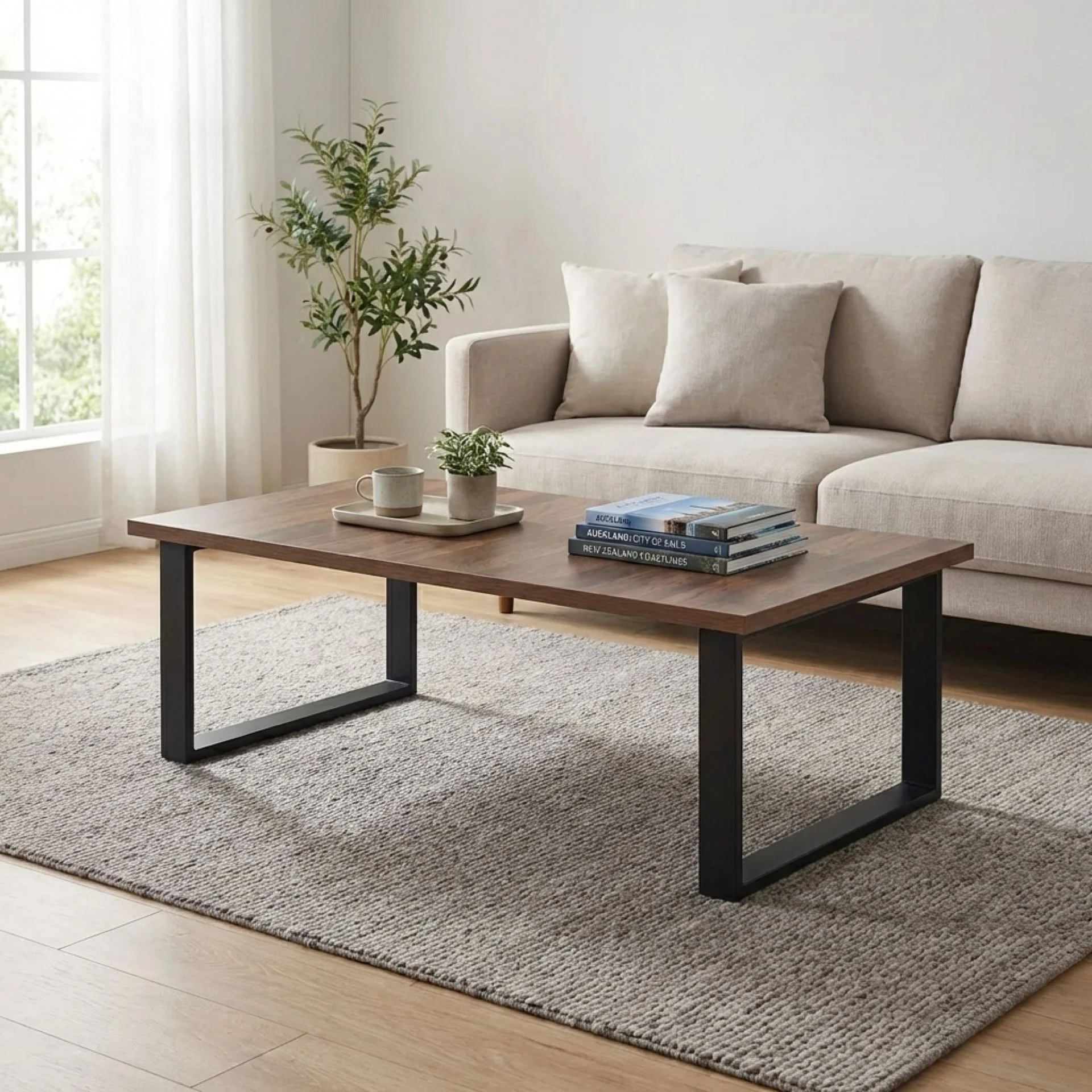 Frohna Rectangular Coffee Table - Walnut
