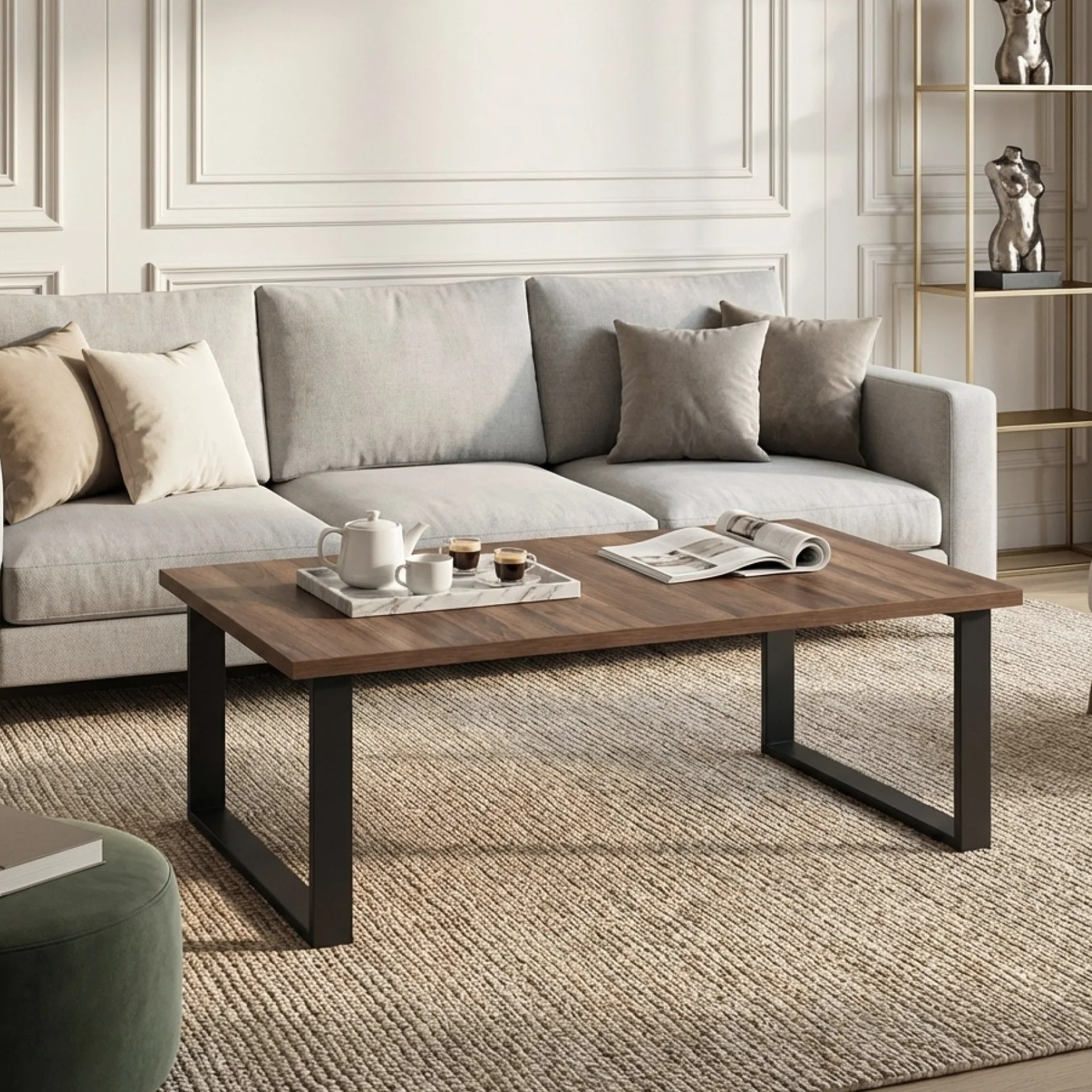 Frohna Rectangular Coffee Table - Walnut - Image 2