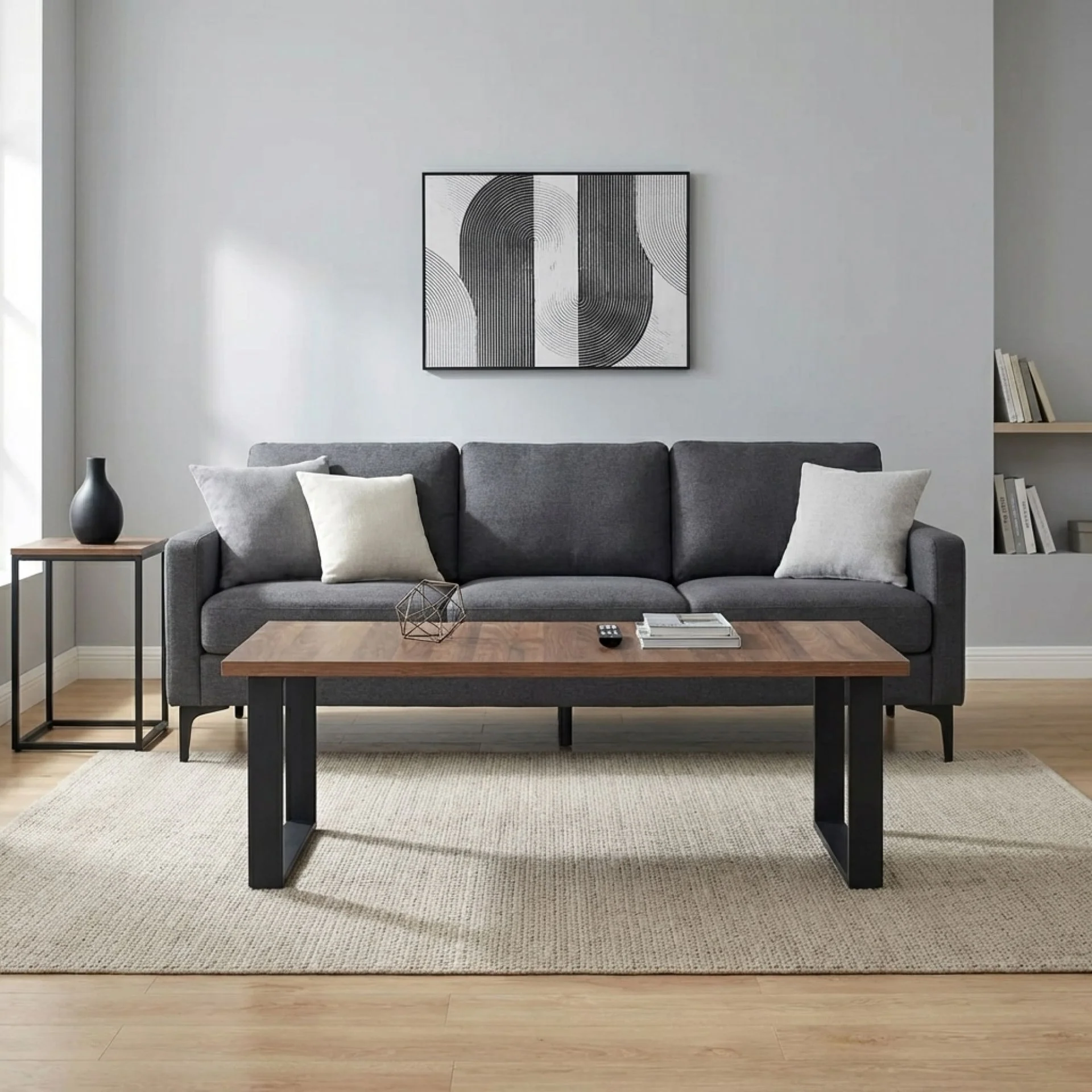 Frohna Rectangular Coffee Table - Walnut - Image 5