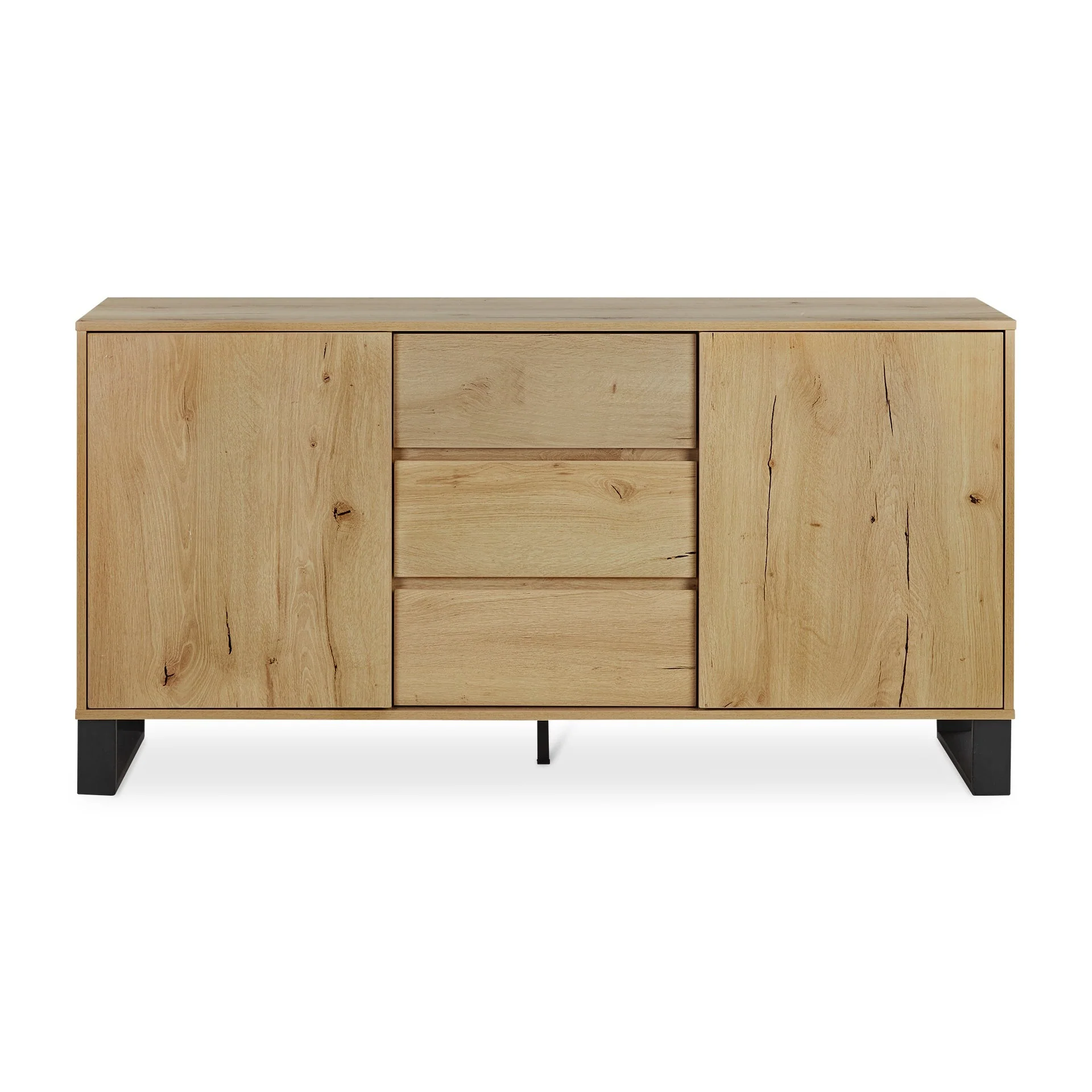 Frohna Sideboard Buffet Table with 3 Drawers - Oak - Image 10