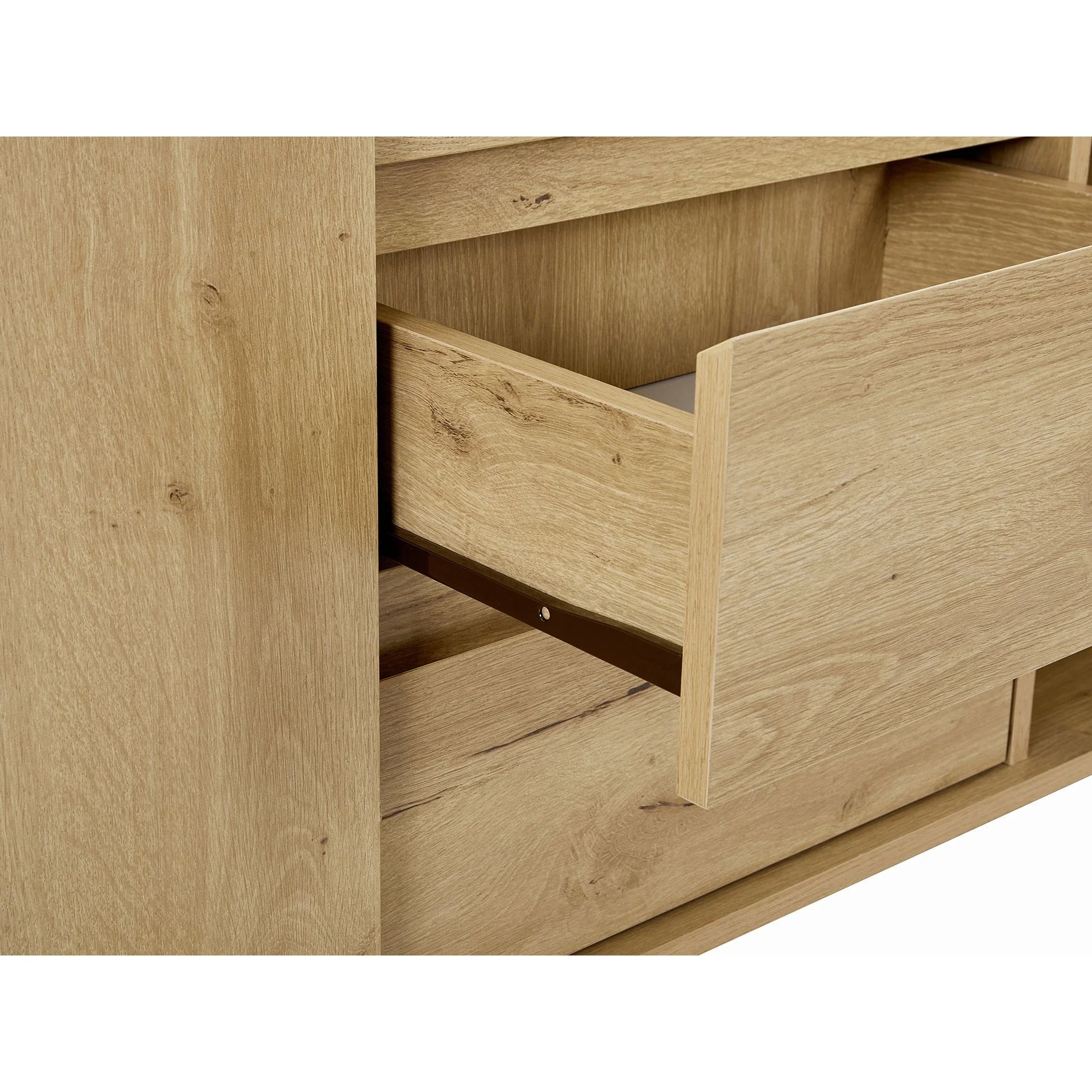 Frohna Sideboard Buffet Table with 3 Drawers - Oak - Image 14