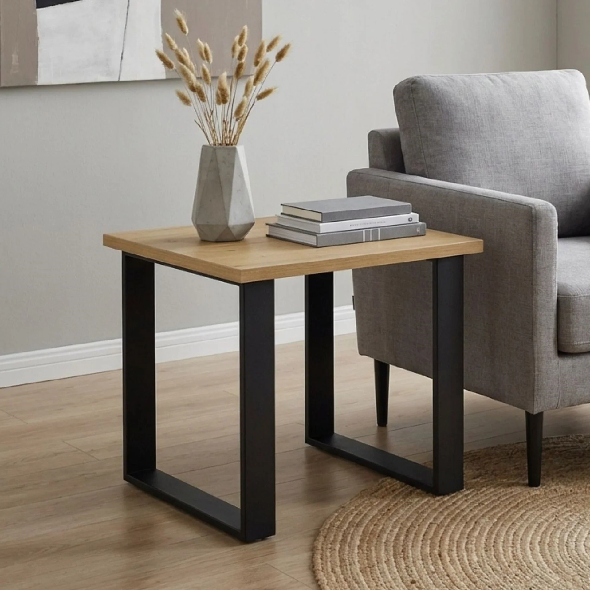 Frohna Square Coffee Table Side Table - Oak
