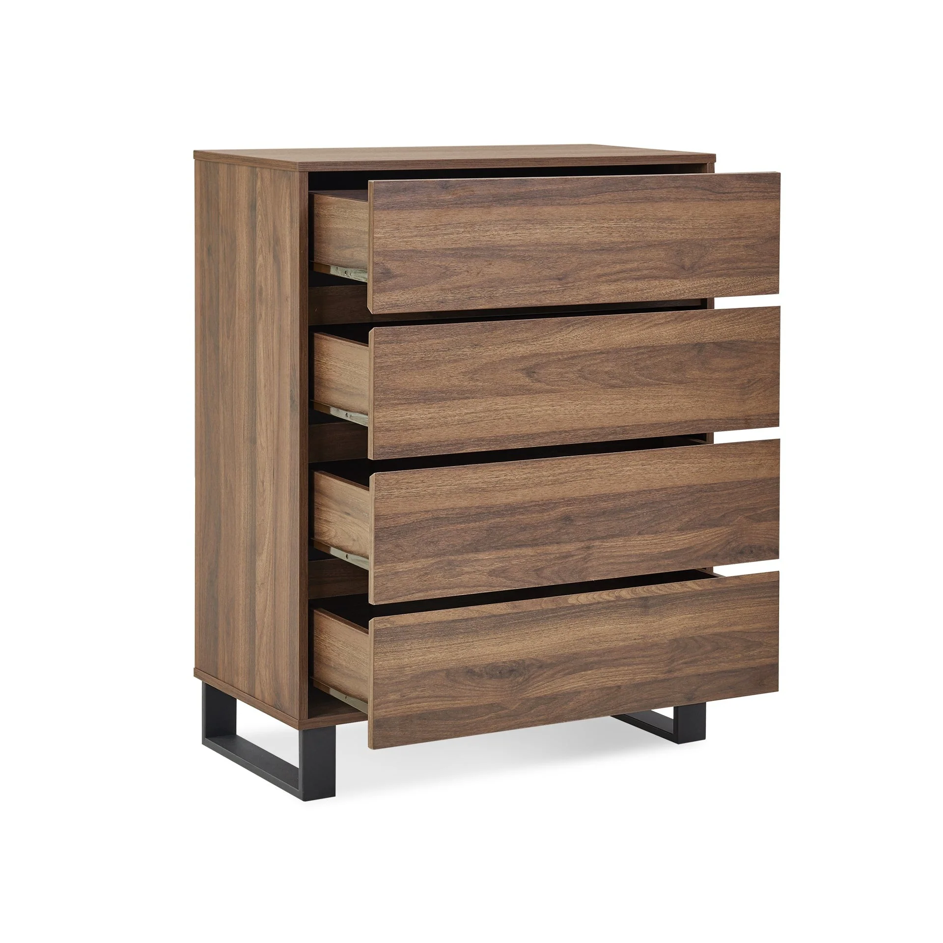 Frohna Tallboy 4 Drawer Chest Dresser - Walnut - Image 11