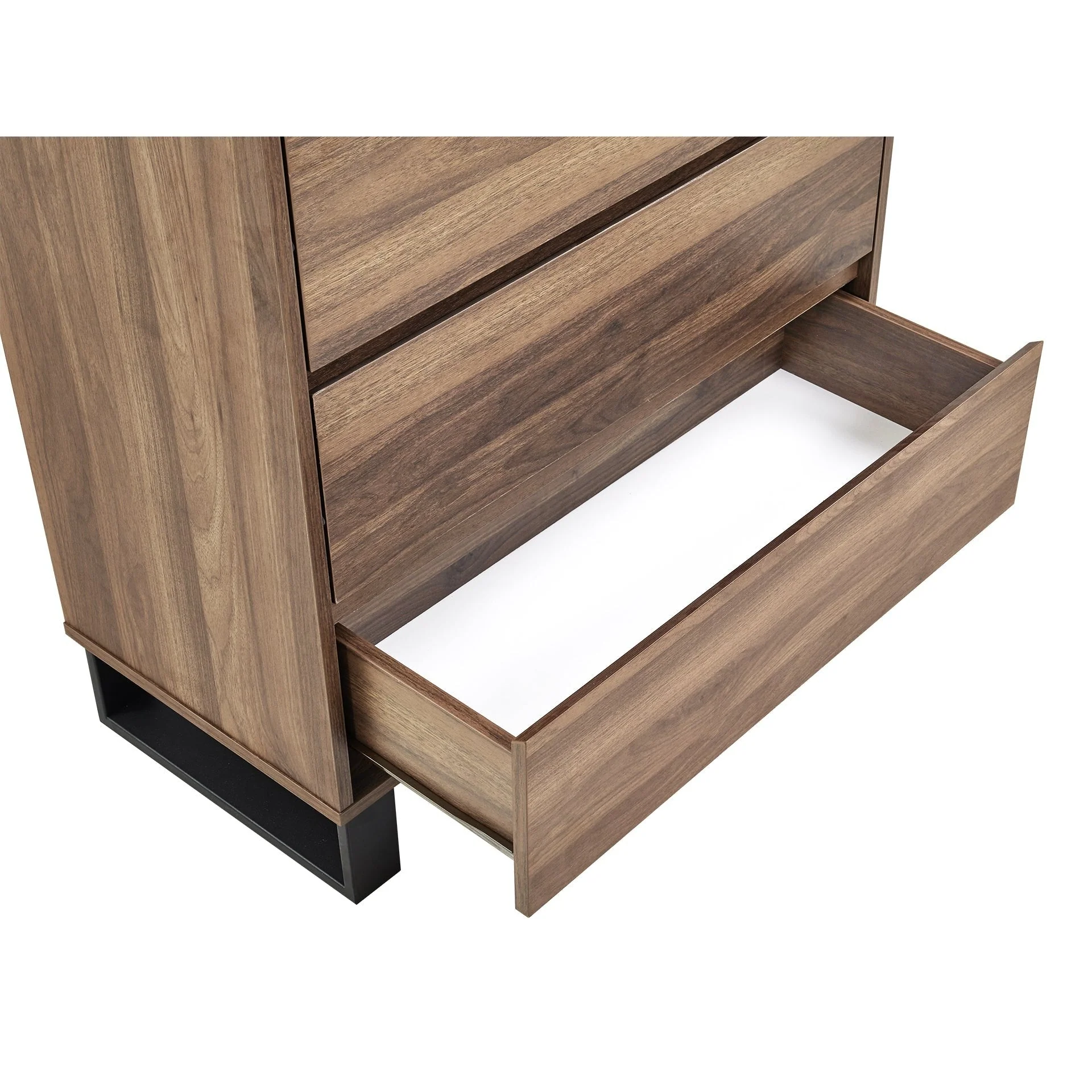 Frohna Tallboy 4 Drawer Chest Dresser - Walnut - Image 13