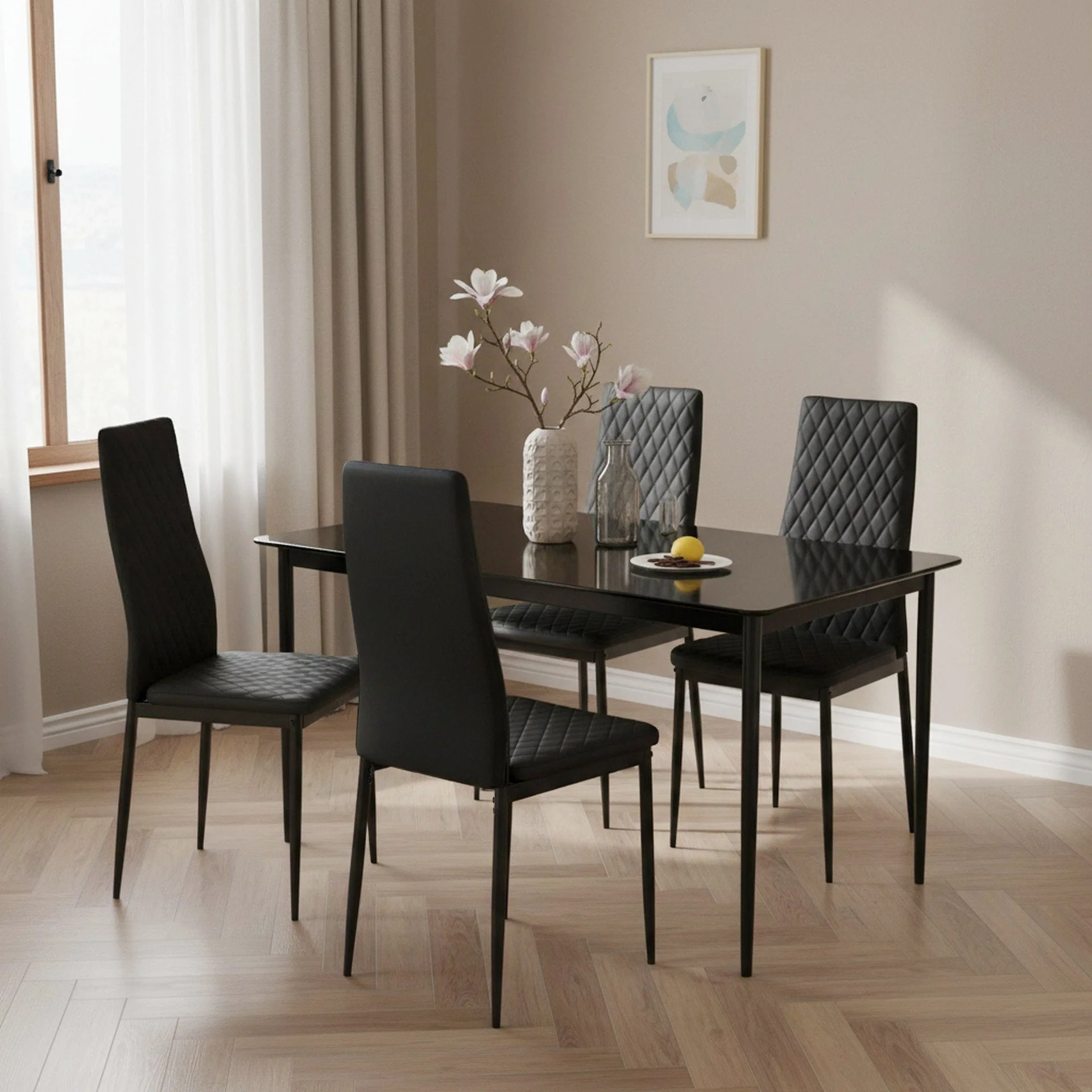 Fusion Diamond Chair- Set of 4 - Black - Image 3