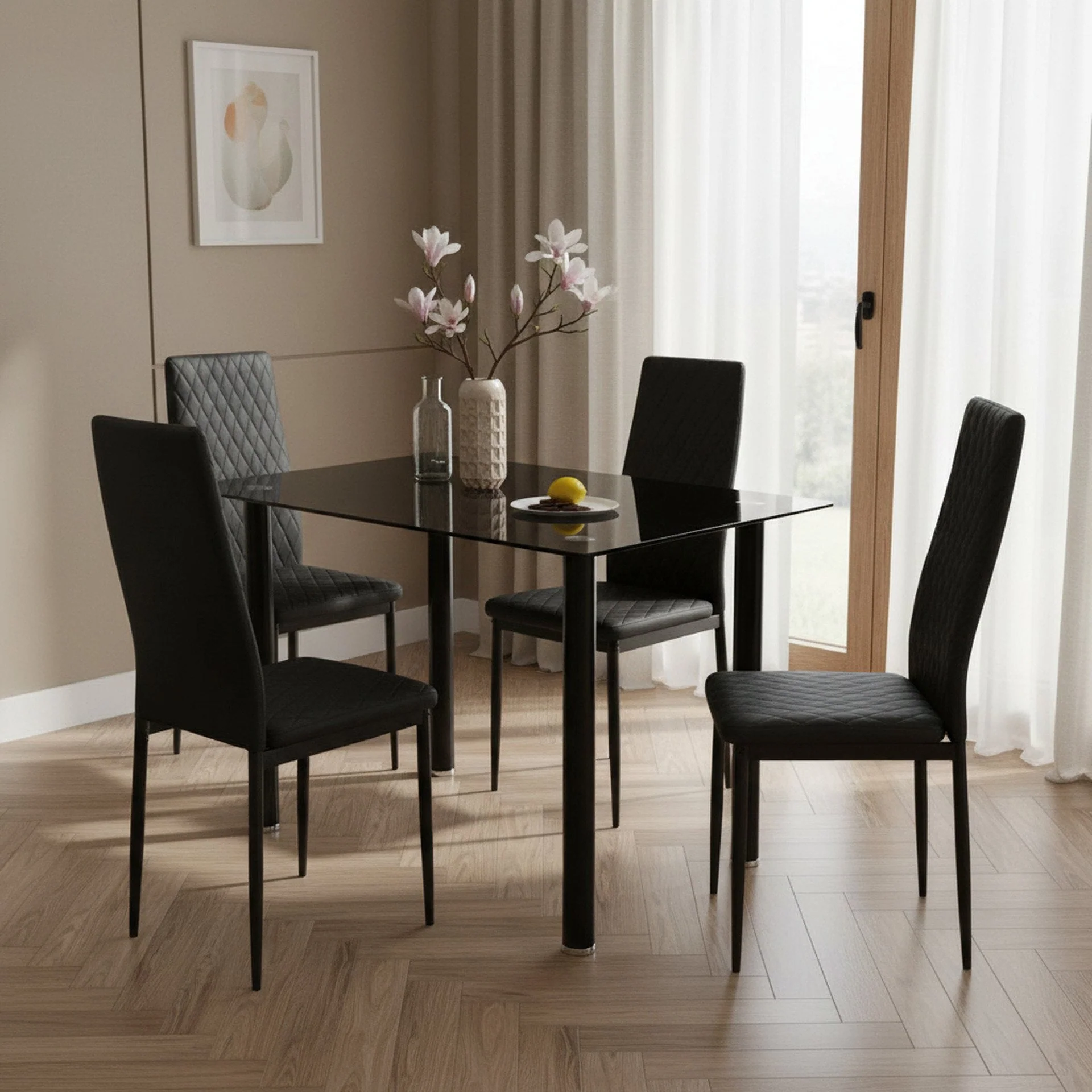 Fusion Diamond Chair- Set of 4 - Black - Image 4