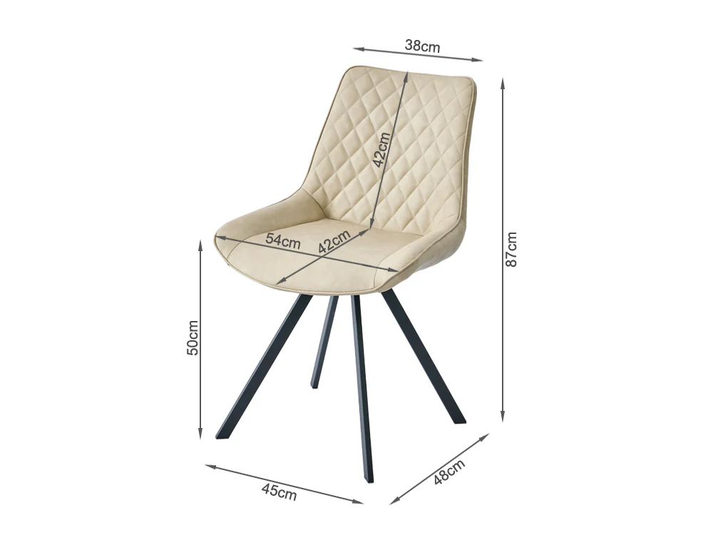 GABRIELLA 4PCS Dining Chair - BEIGE - Image 12