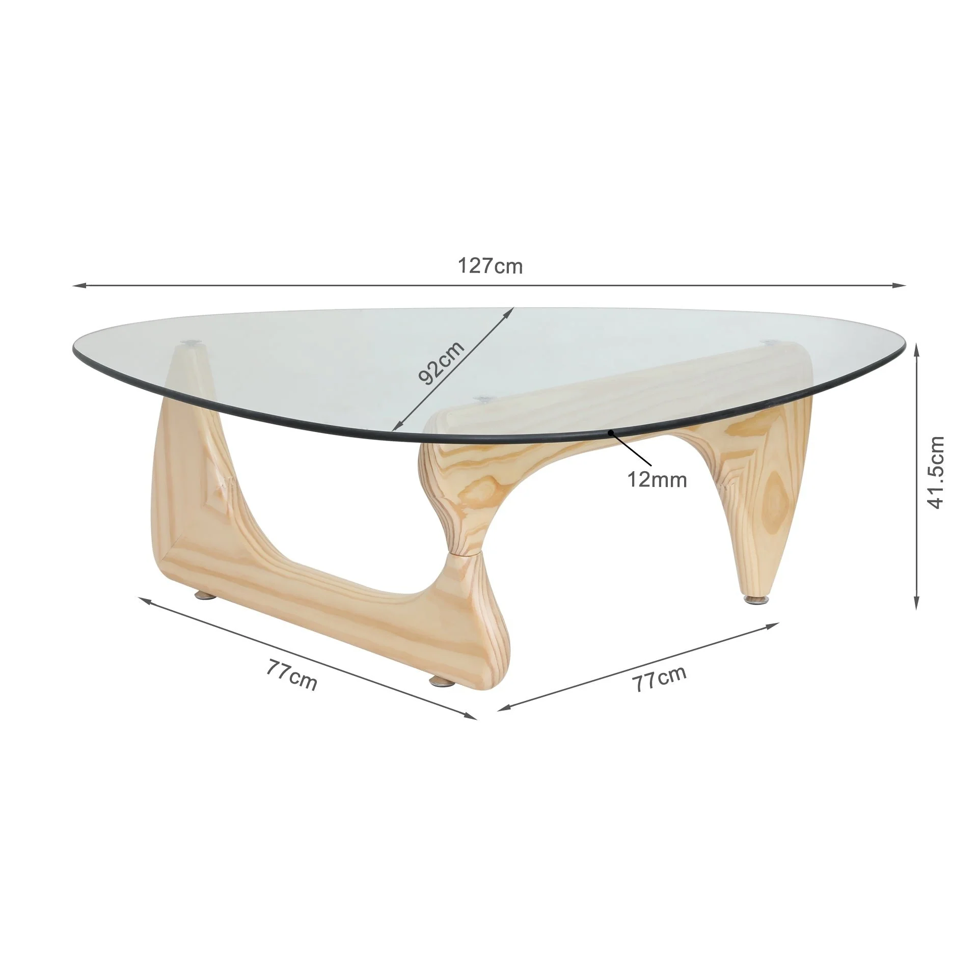 Galan Large Noguchi Coffee Table Replica - Natural - Image 11