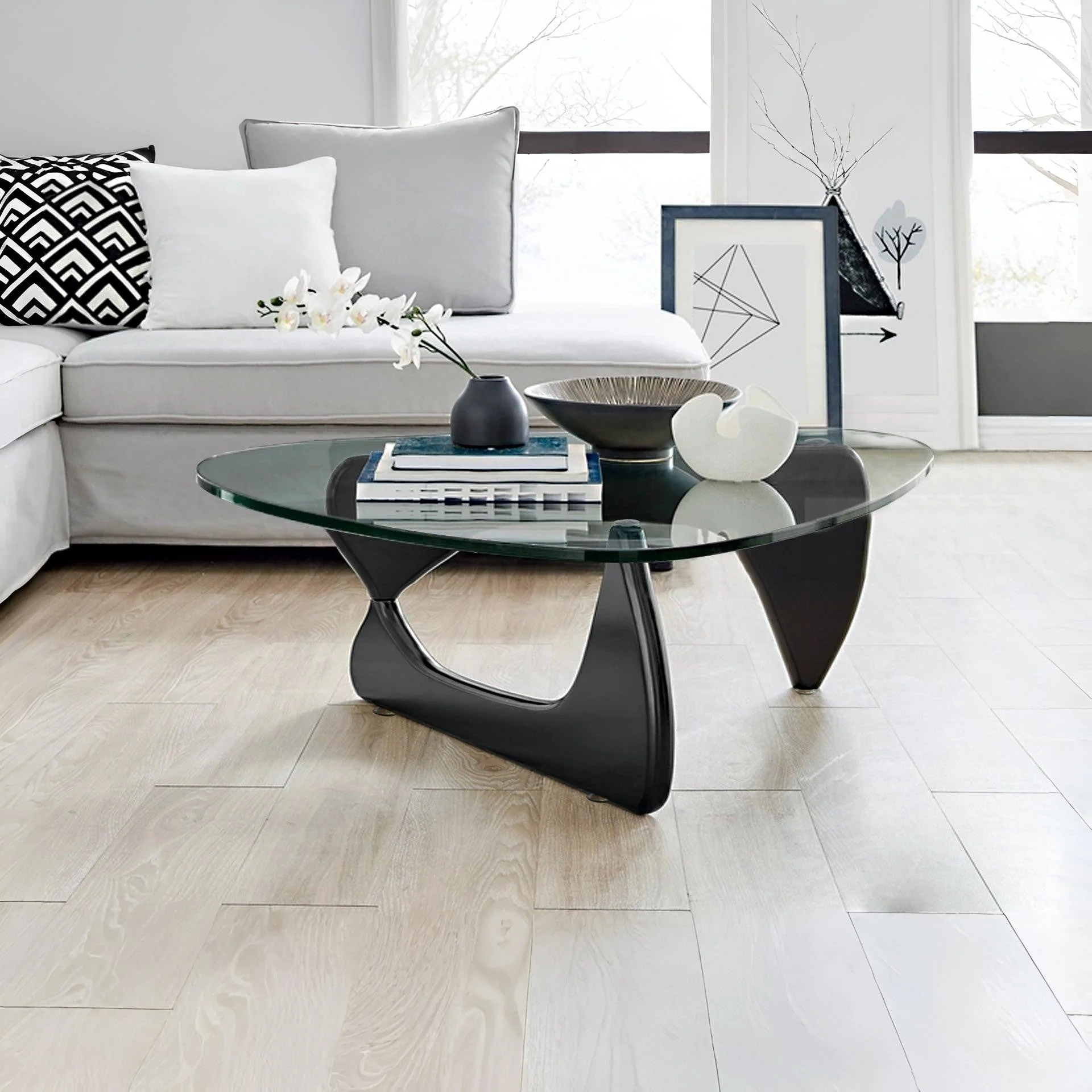 Galan Small Noguchi Coffee Table Replica - Black - Image 2