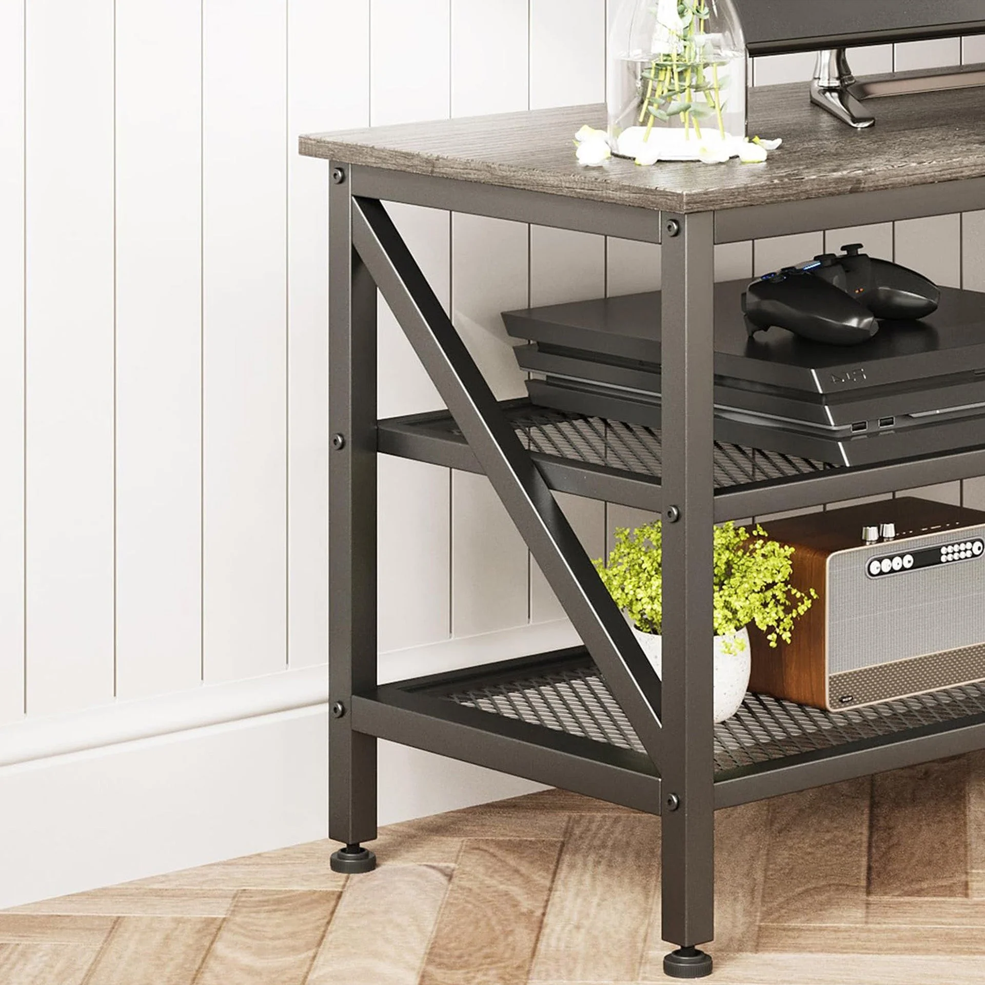 Gambia 1.4m Entertainment Unit - Grey Oak - Image 10