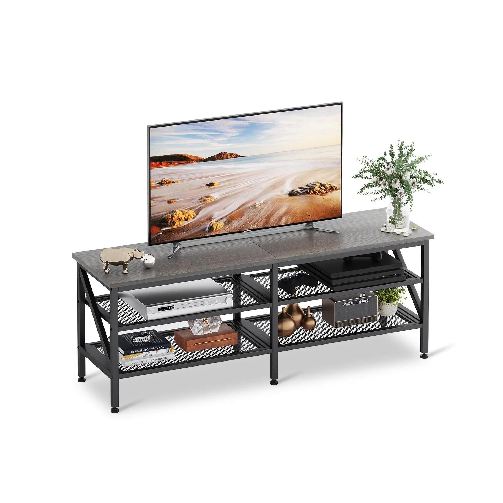 Gambia 1.4m Entertainment Unit - Grey Oak - Image 12