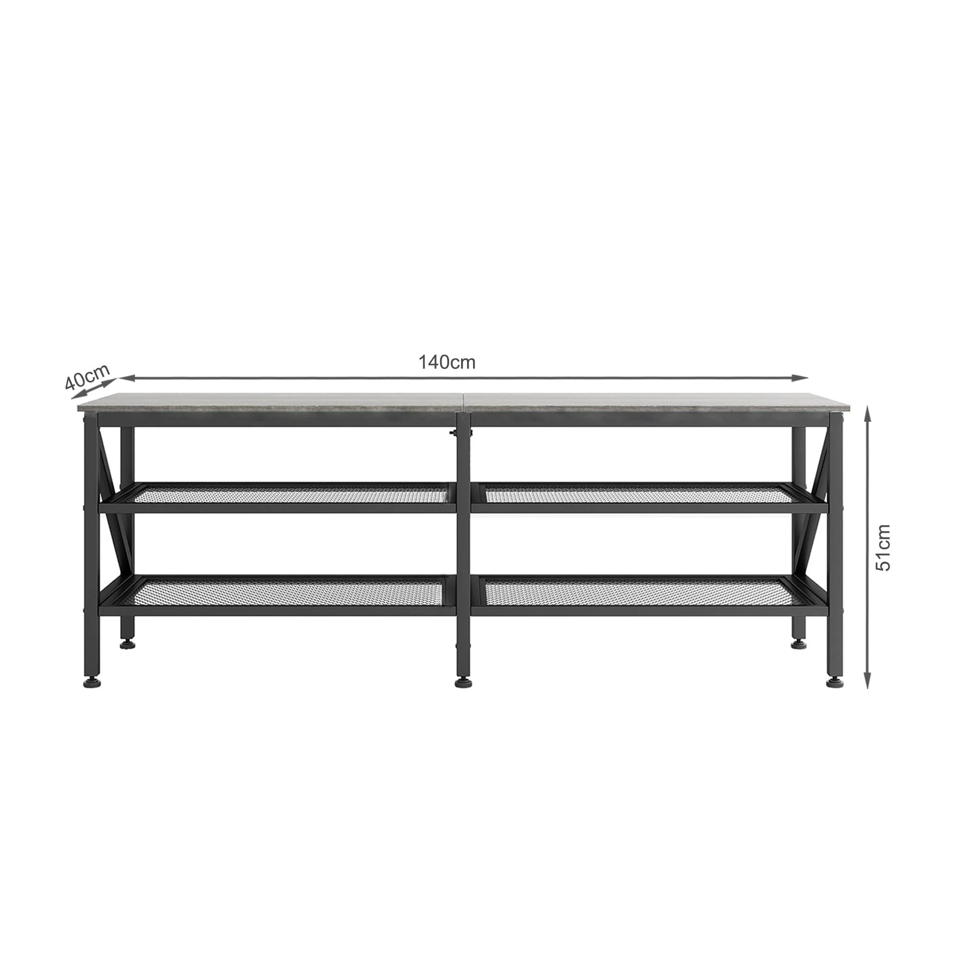 Gambia 1.4m Entertainment Unit - Grey Oak - Image 13