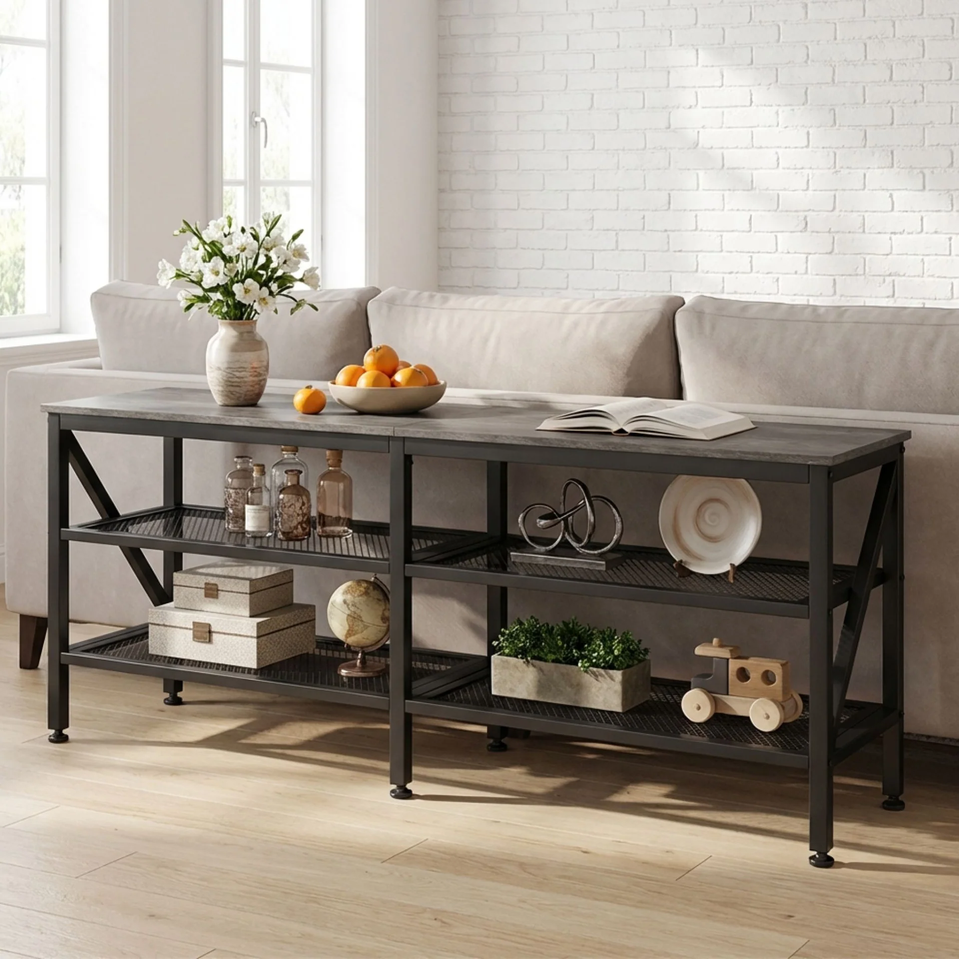 Gambia 1.4m Entertainment Unit - Grey Oak - Image 2