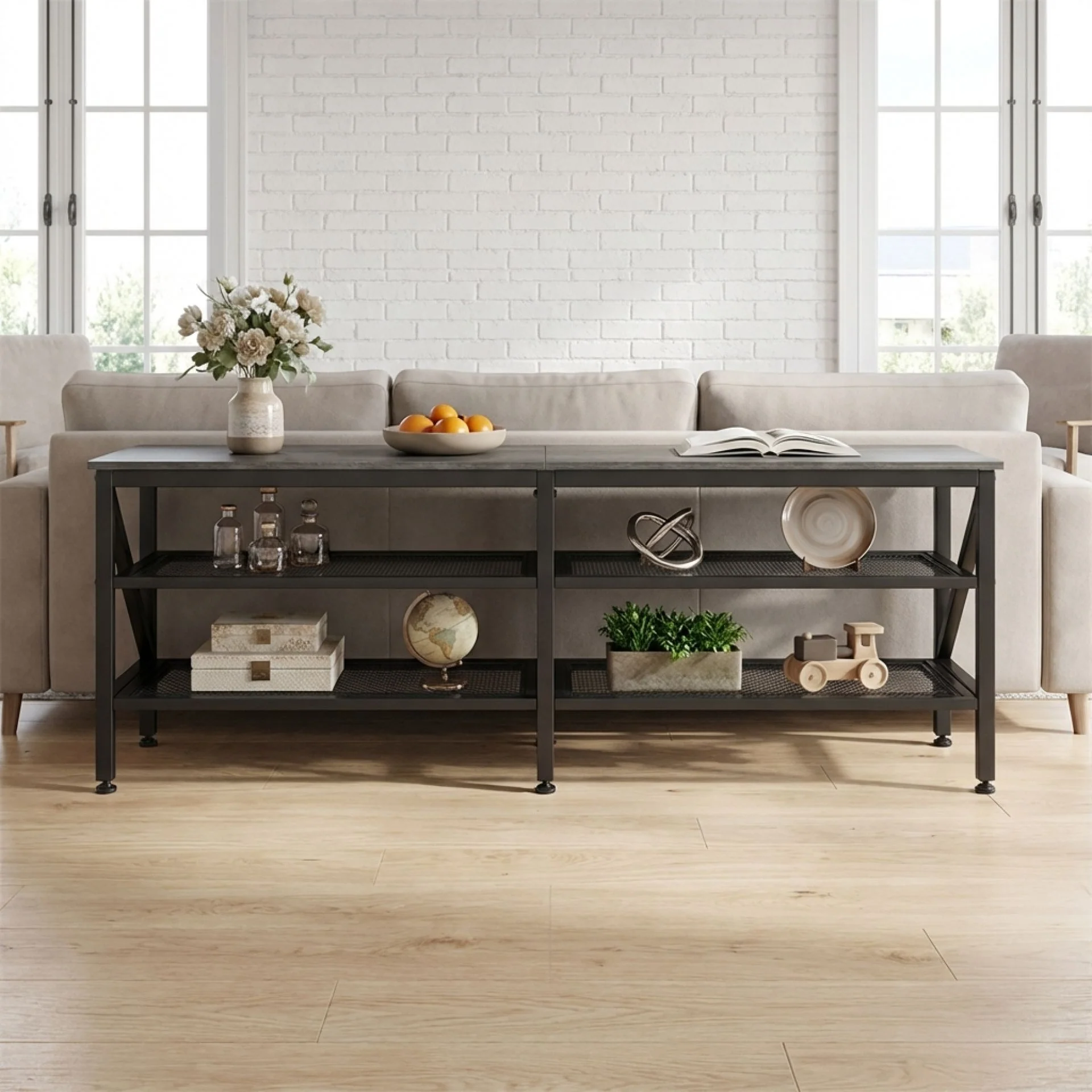 Gambia 1.4m Entertainment Unit - Grey Oak - Image 4