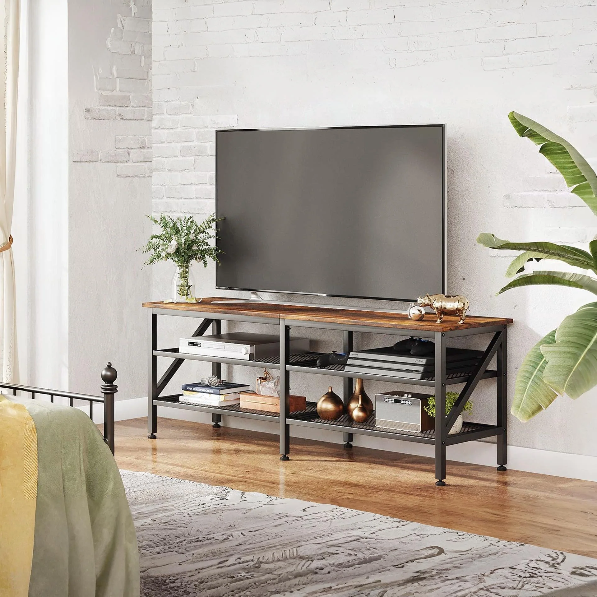 Gambia 1.4m Entertainment Unit - Rustic Brown - Image 8