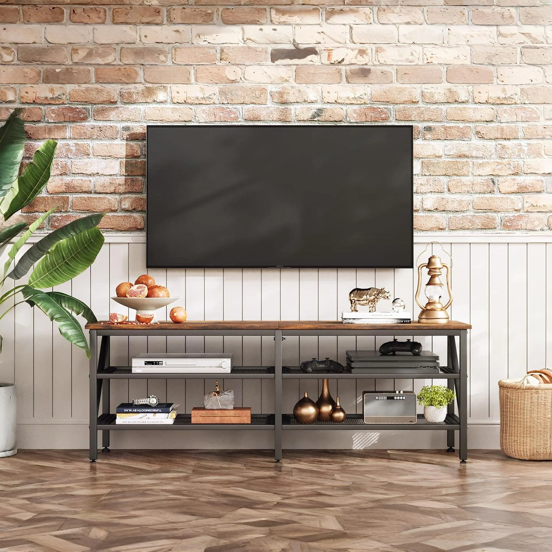 Gambia 1.4m Entertainment Unit - Rustic Brown - Image 9