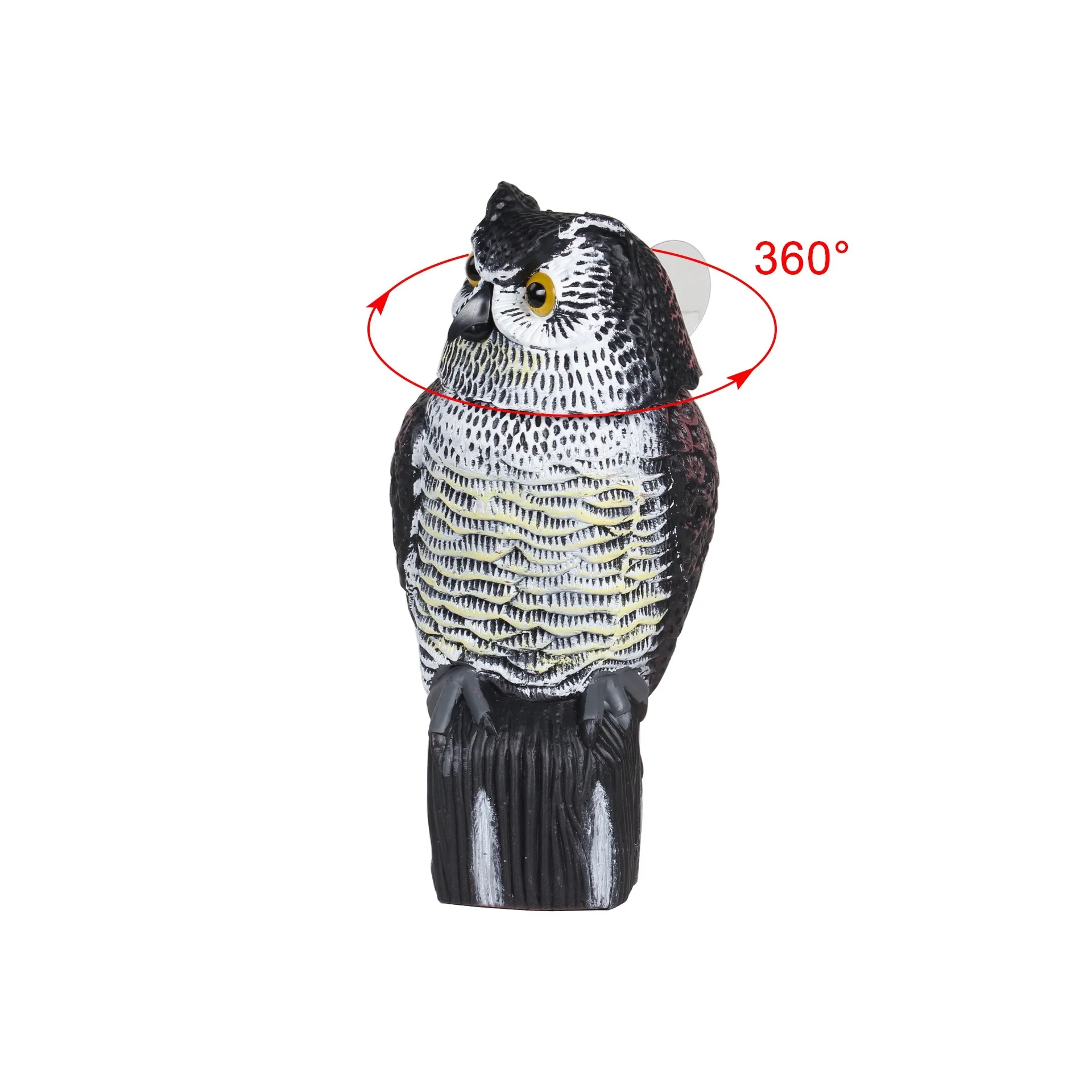 Garden Protection Repellent Bird Scarer Rotating Head Owl Statue - Image 3