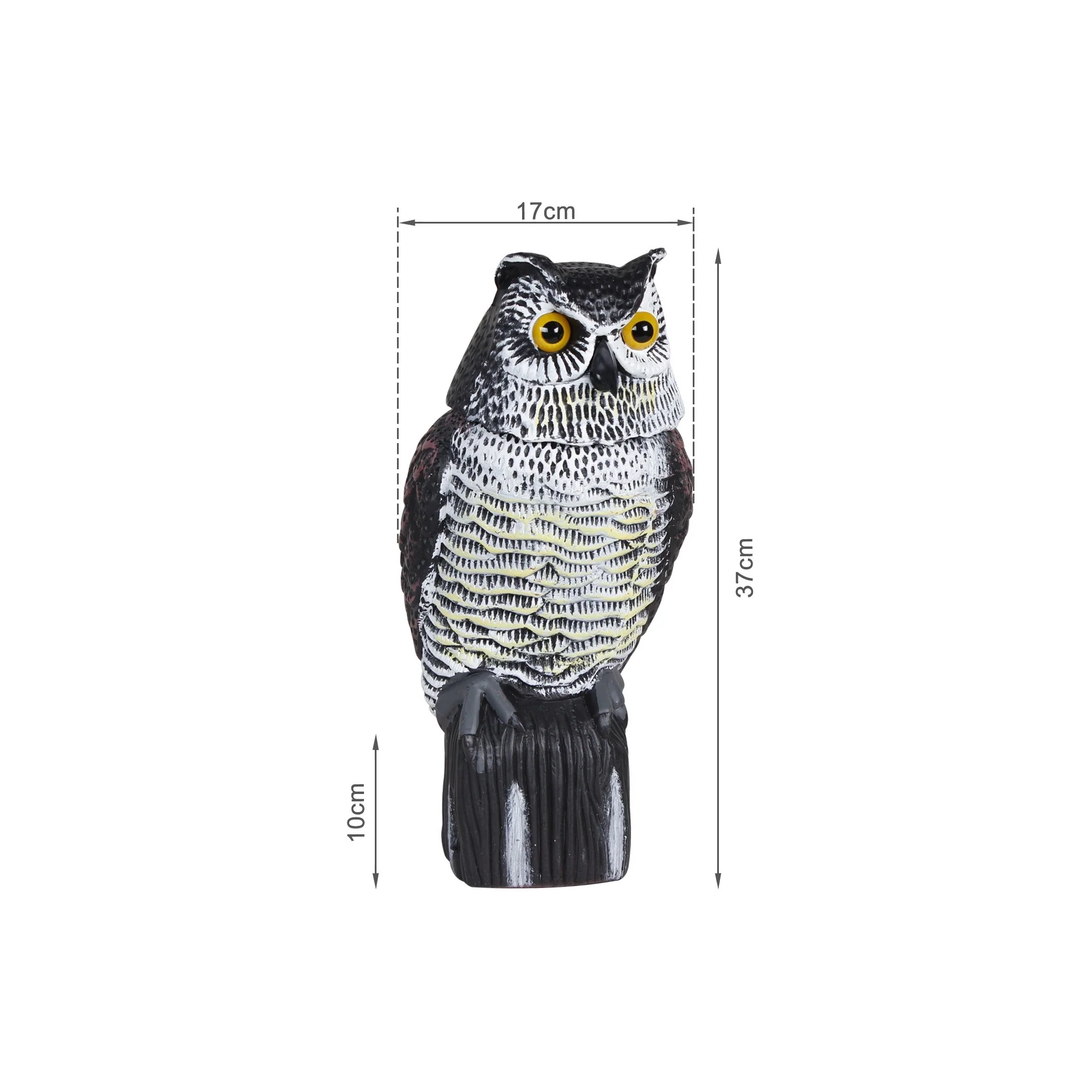 Garden Protection Repellent Bird Scarer Rotating Head Owl Statue - Image 8