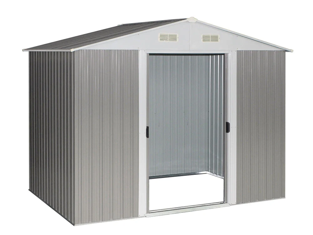 Garden Shed 1.83M x 2.57M x 2.09M GREY - Image 8