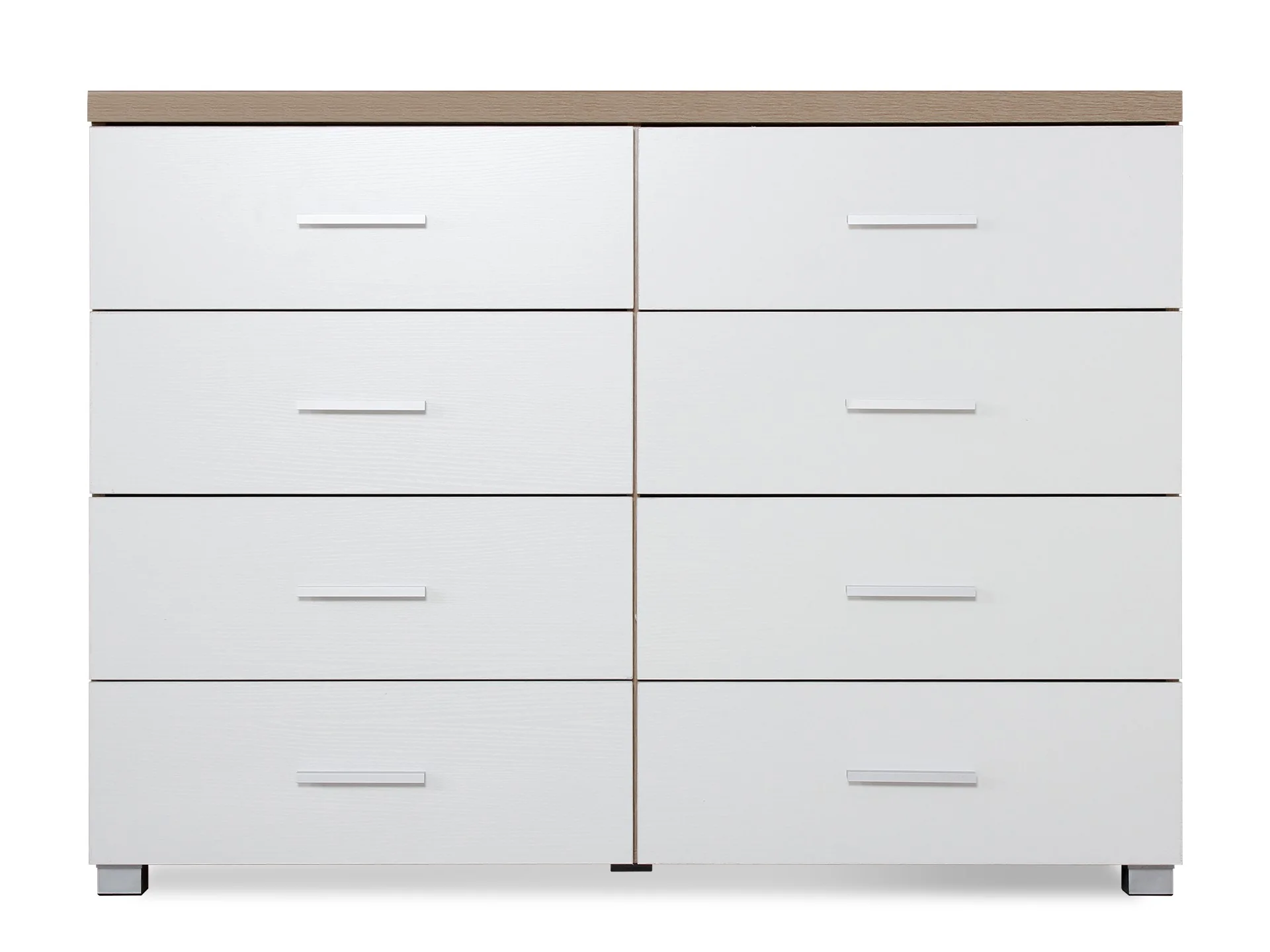 Garrett Low Boy 8 Drawer Chest Dresser - Oak - Image 3