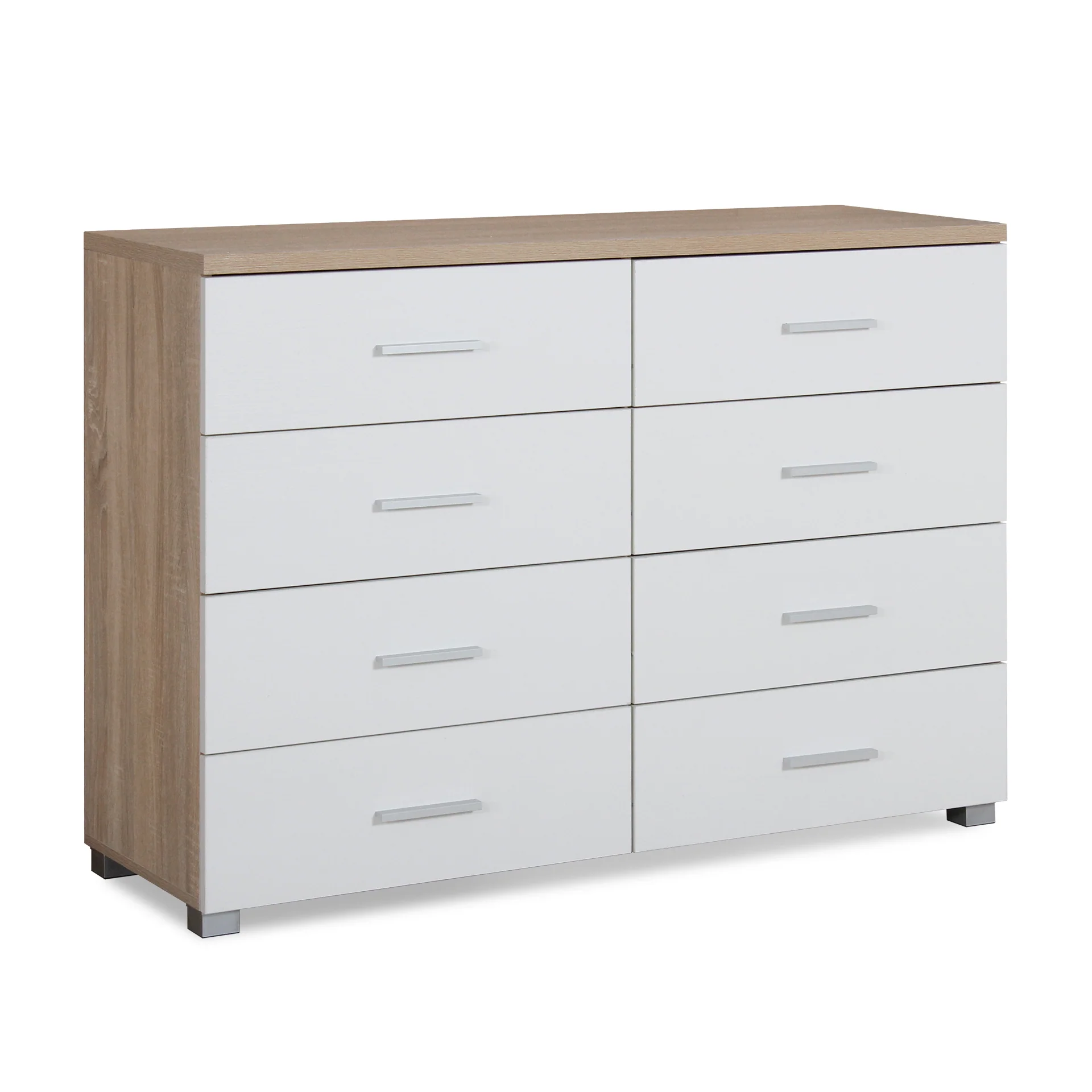Garrett Lowboy 8 Drawer Chest Dresser - Oak - Image 7