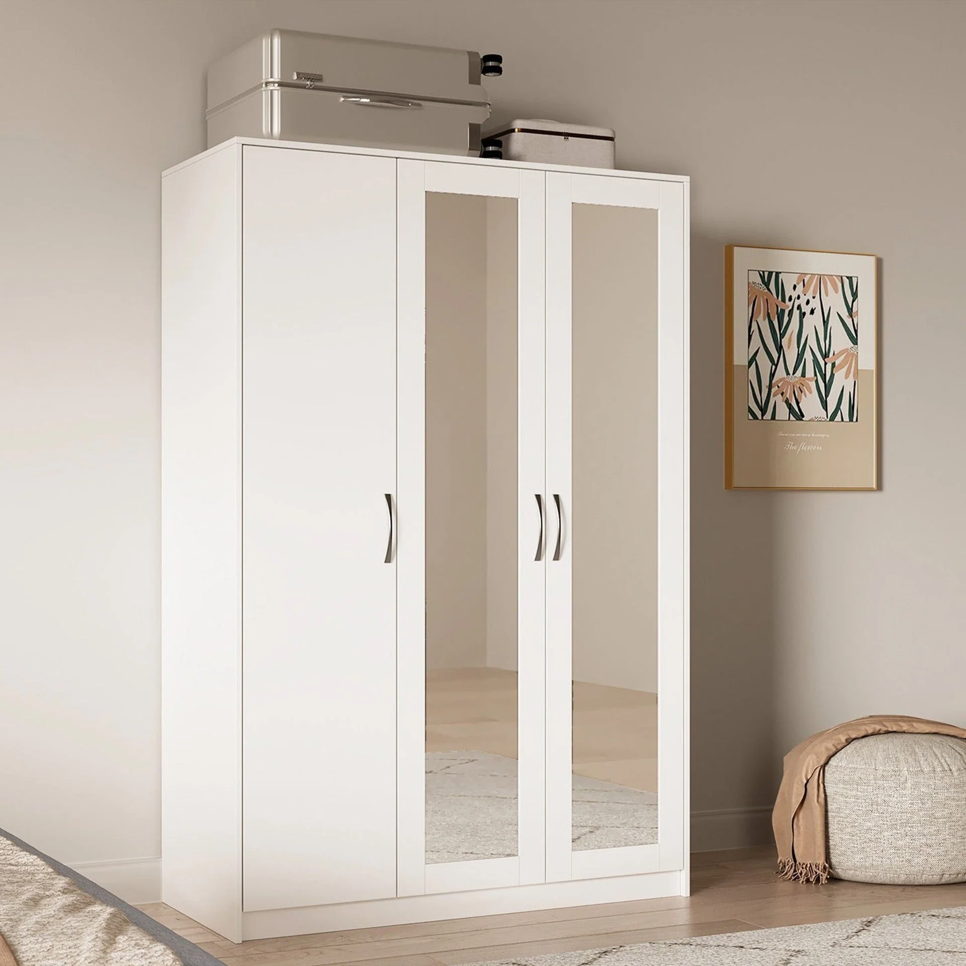Gemma 3 Door Wardrobe - White - Image 3