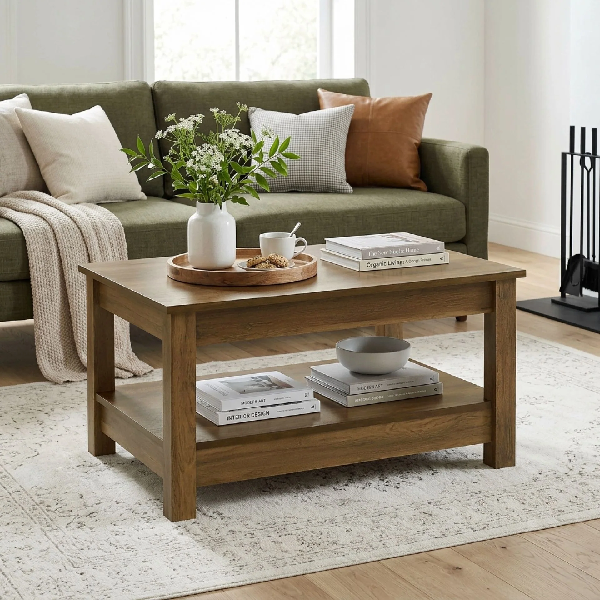 Georgie Coffee Table - Knotty Oak