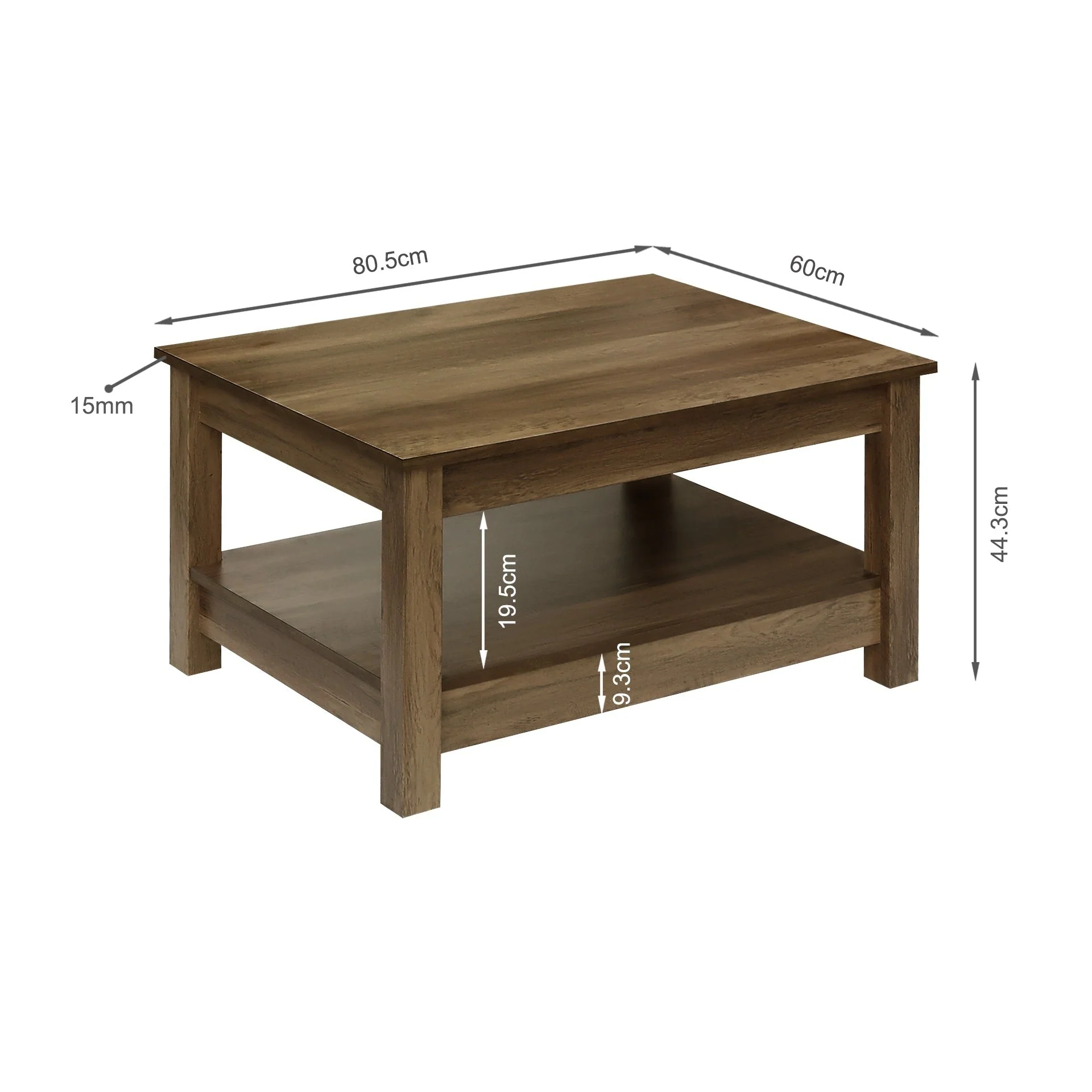 Georgie Coffee Table - Knotty Oak - Image 8