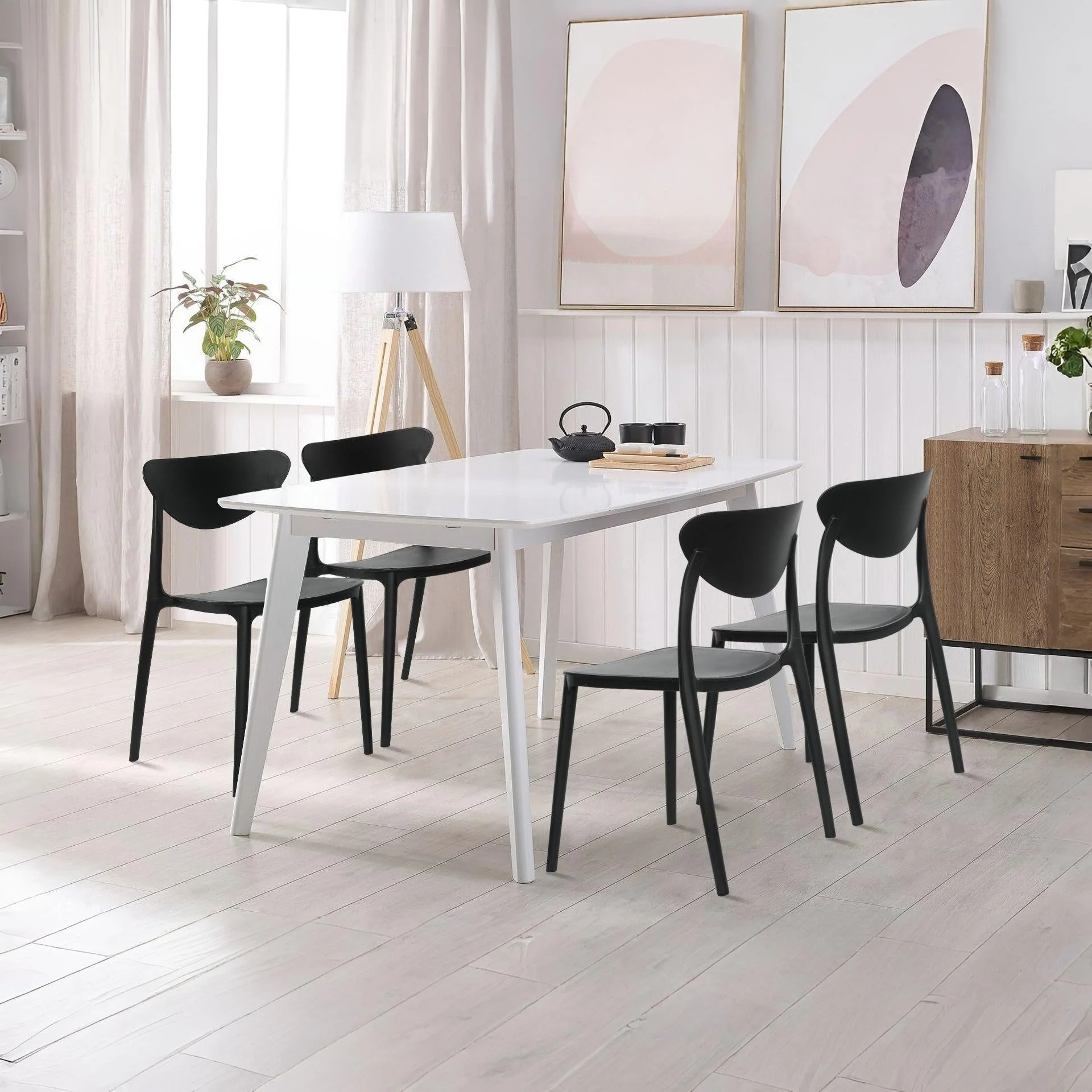Gia Dining Chair - Set of 4 - Black