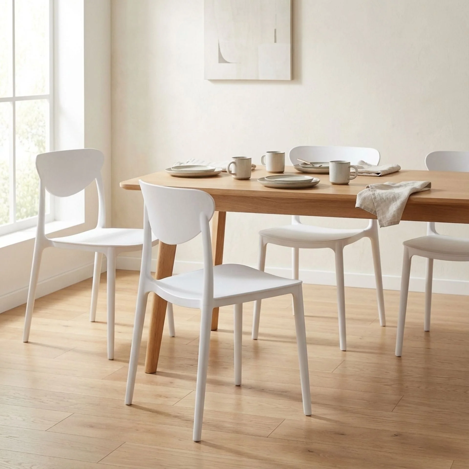 Gia Dining Chair - Set of 4 - White - Image 2