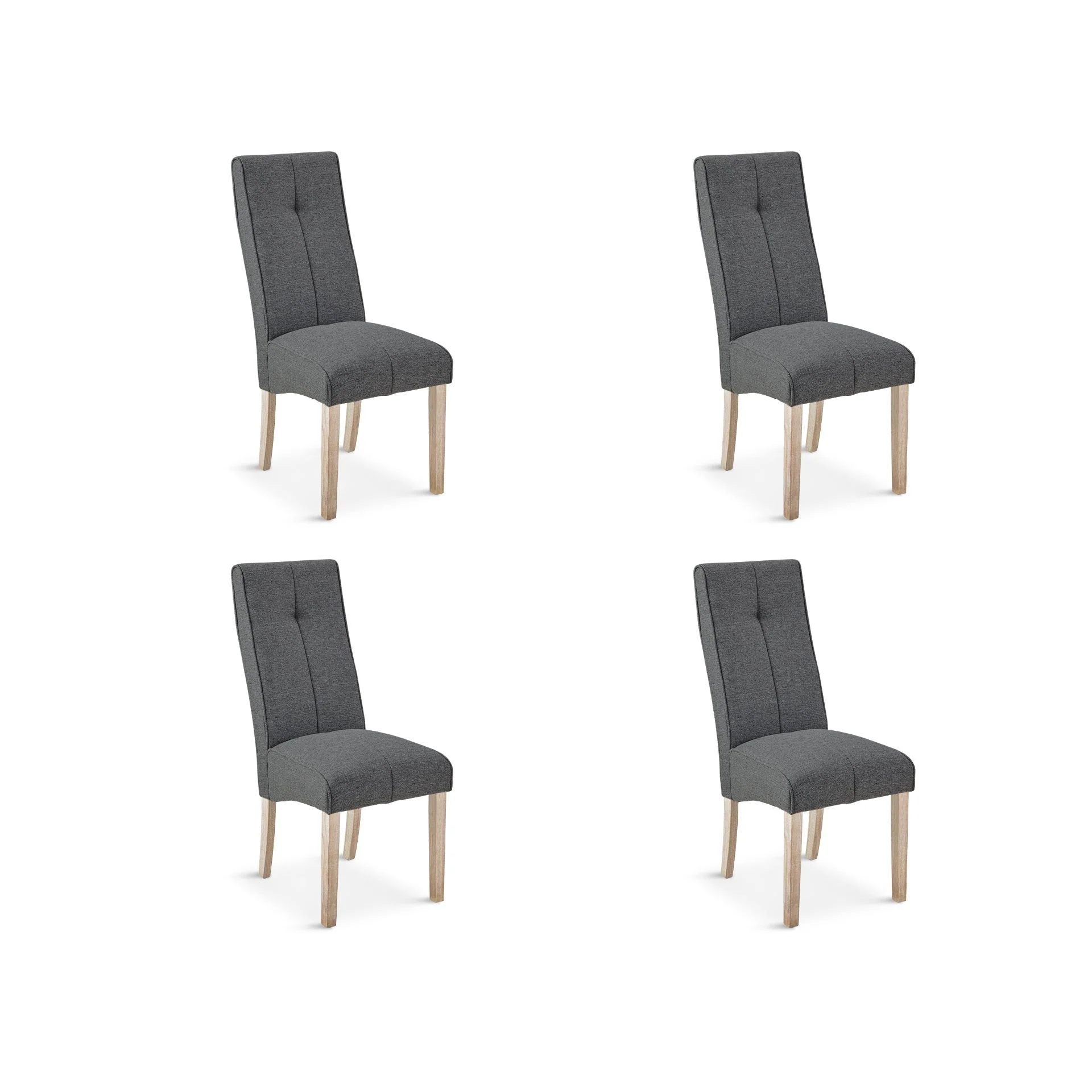 Gianna 4 Piece Upholstered Dining Chair - Dark Grey - Image 2