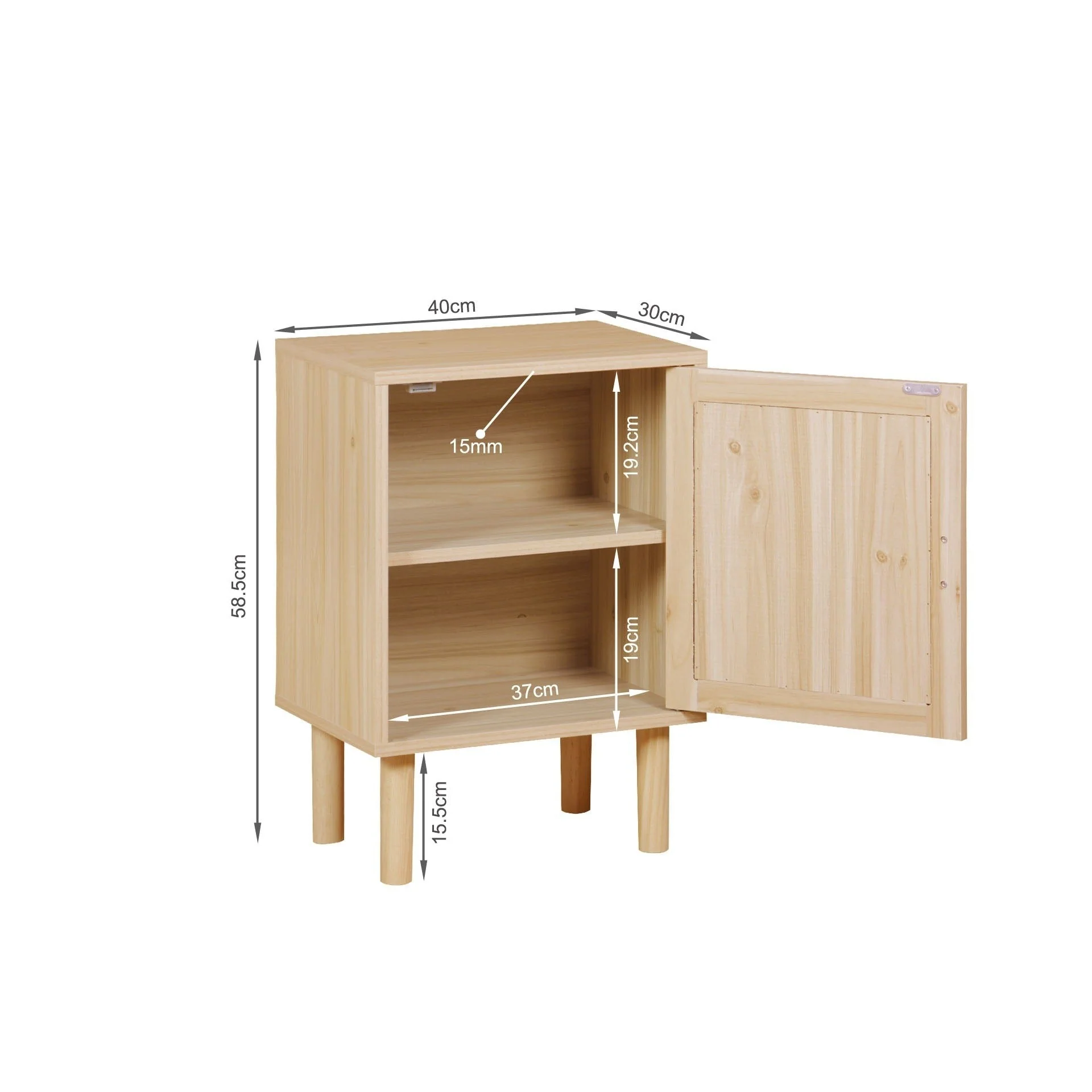 Gila Rattan Bedside Table - Natural - Image 7