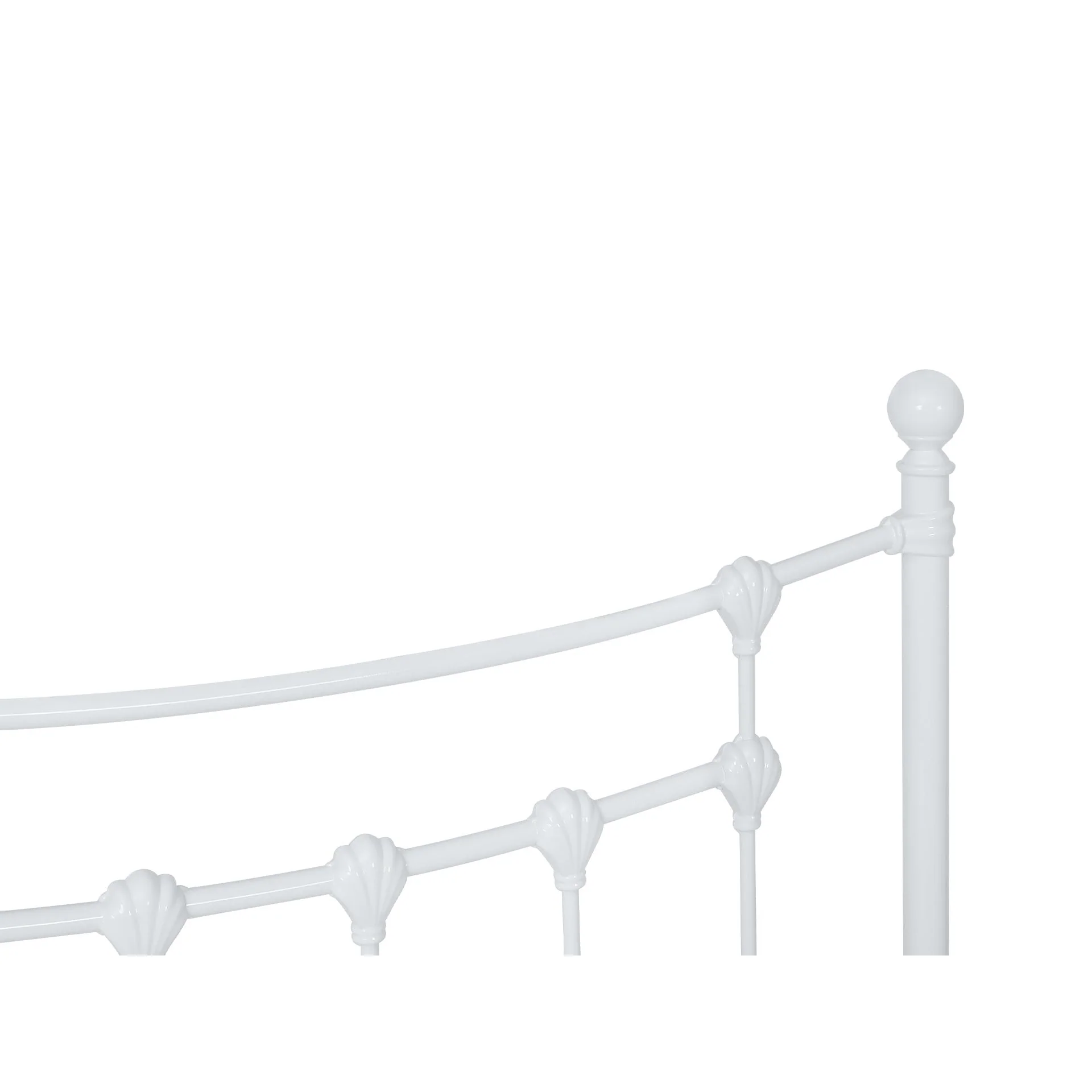 Gingera Single Metal Bed Frame - White - Image 9