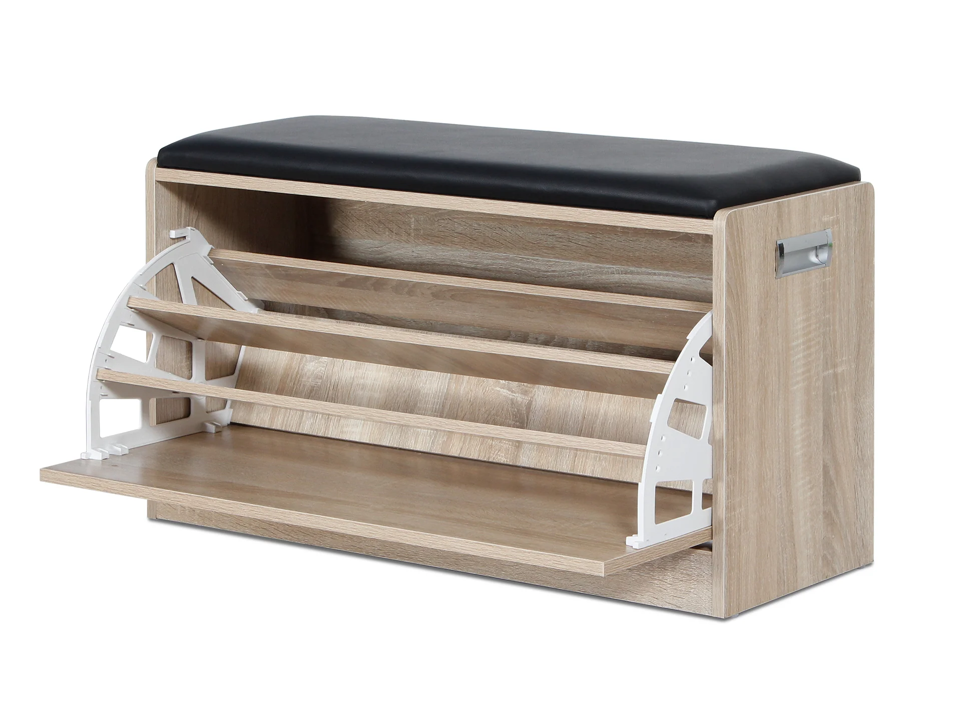 Gloria Shoe Rack Wooden Storage Cabinet 3 Layer - Oak - Image 5