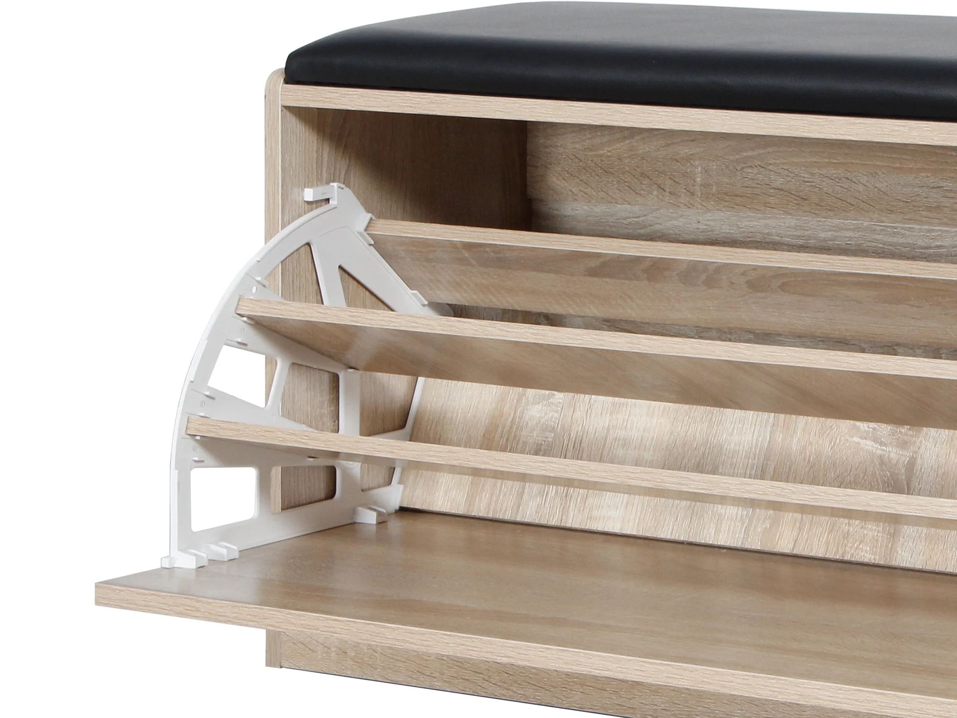 Gloria Shoe Rack Wooden Storage Cabinet 3 Layer - Oak - Image 6