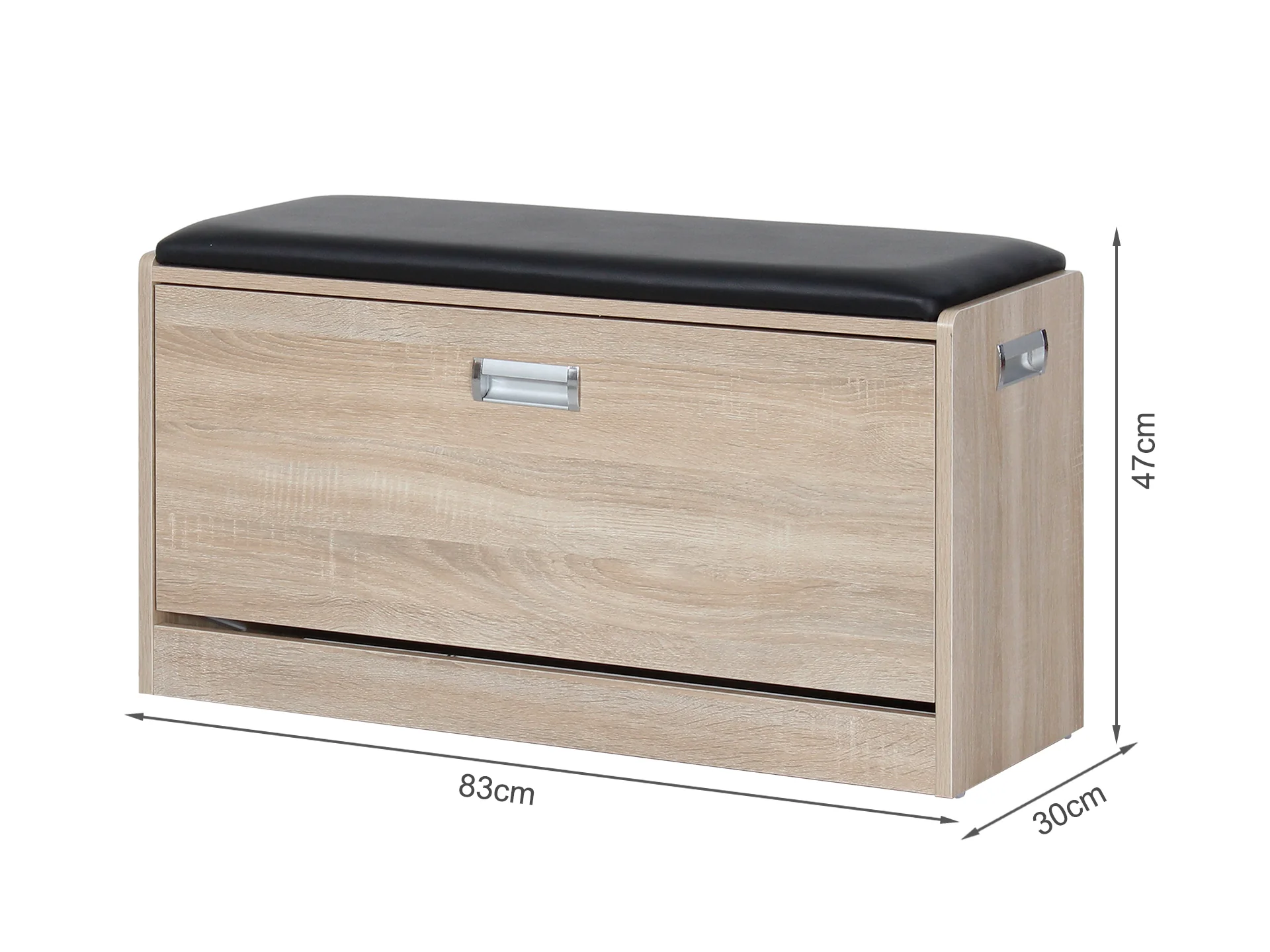 Gloria Shoe Rack Wooden Storage Cabinet 3 Layer - Oak - Image 8