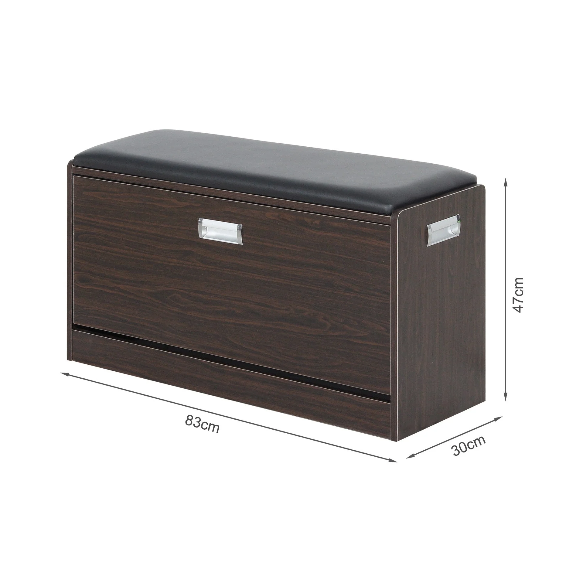 Gloria Wooden Shoe Rack 3 Layer - Walnut - Image 11