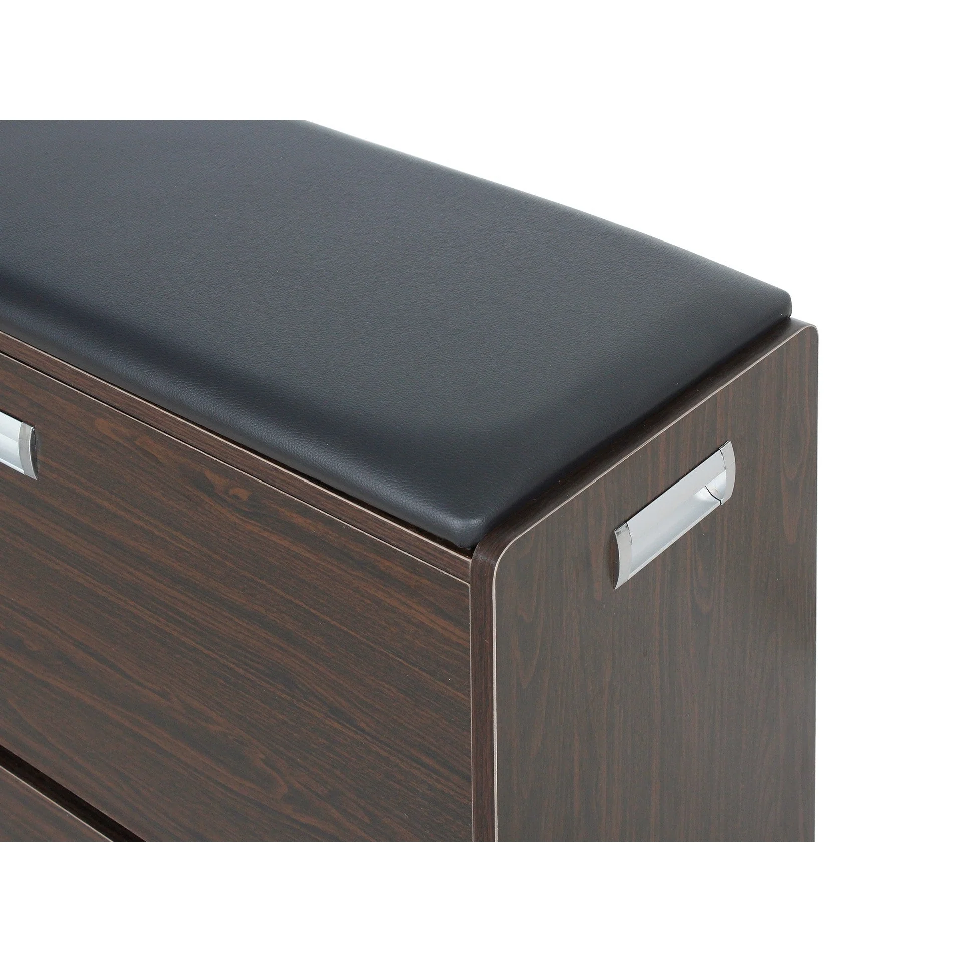 Gloria Wooden Shoe Rack 3 Layer - Walnut - Image 9