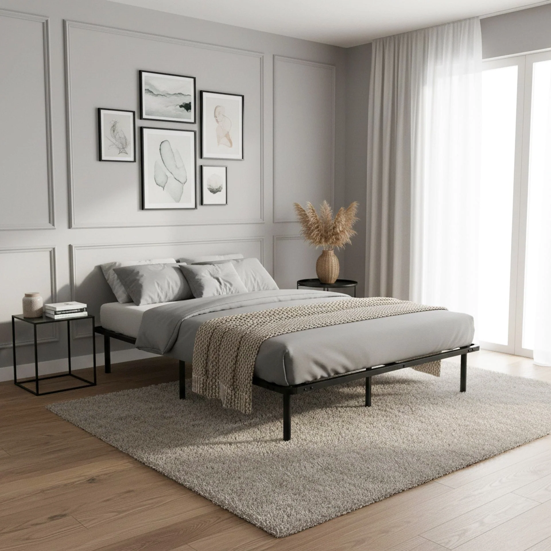Graham Double Metal Bed Frame - Black - Image 3
