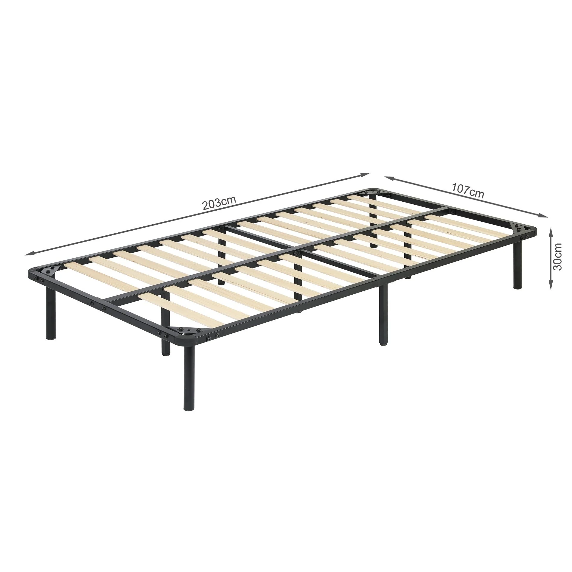 Graham King Single Metal Bed Frame - Black - Image 13