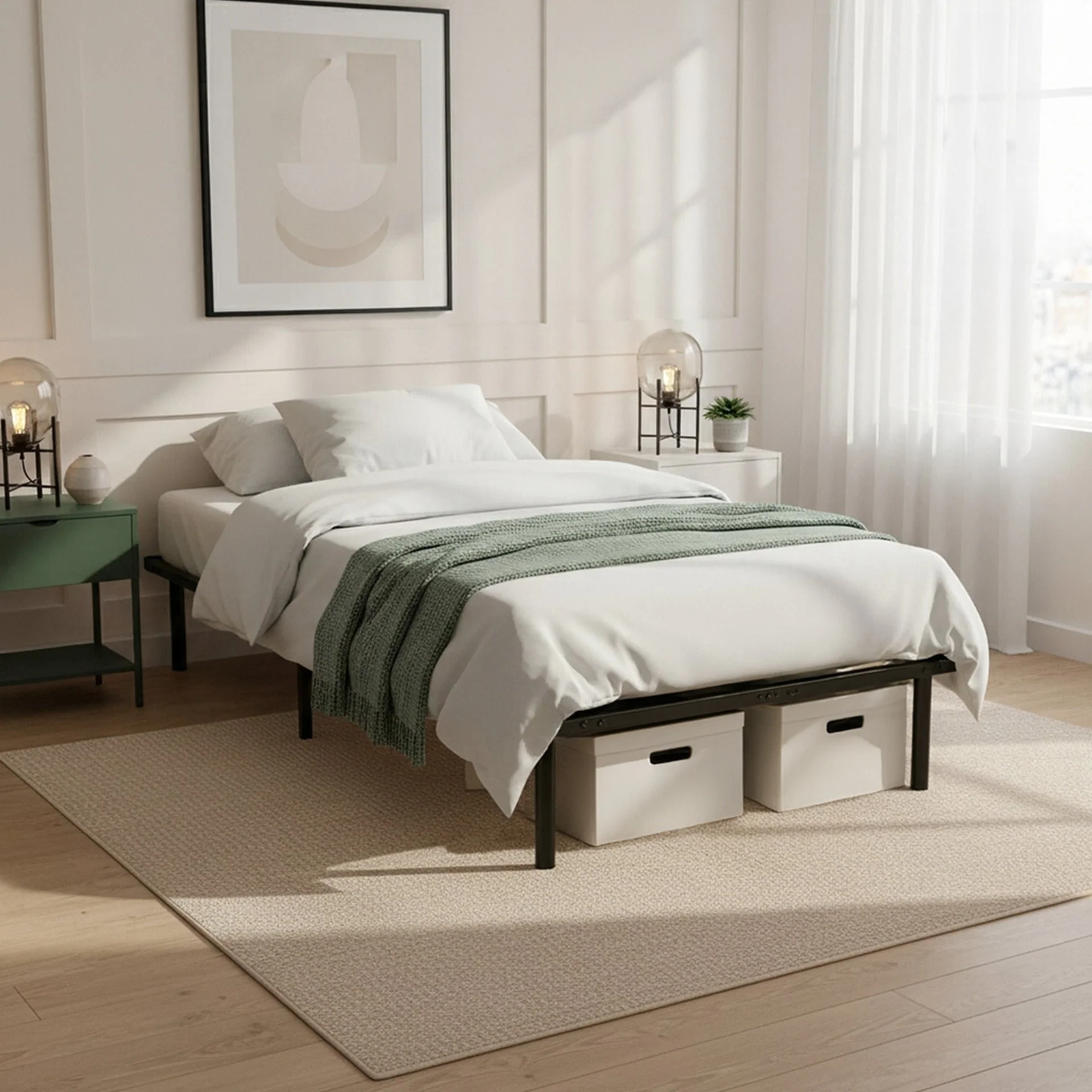 Graham King Single Metal Bed Frame - Black - Image 3
