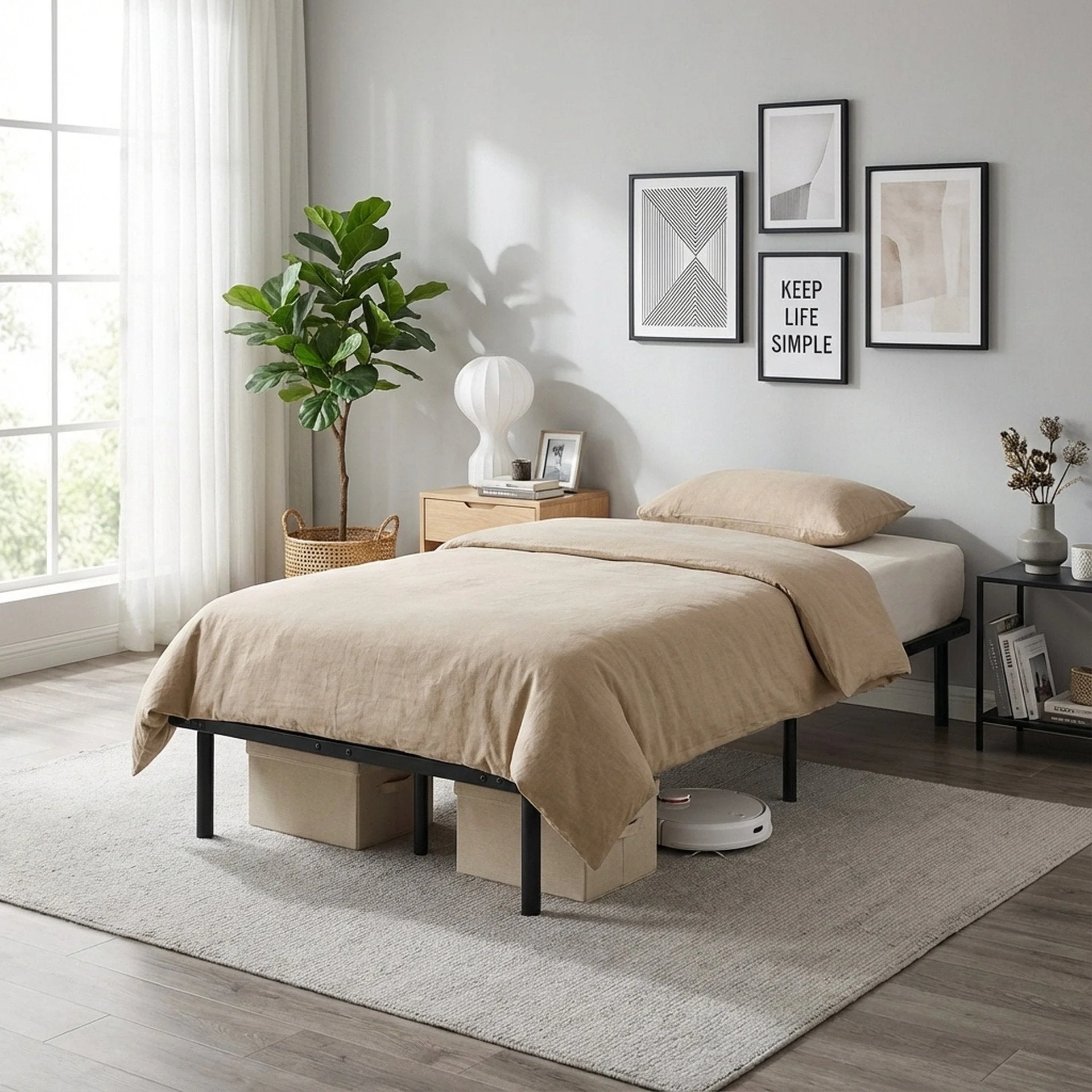 Graham King Single Metal Bed Frame - Black - Image 4