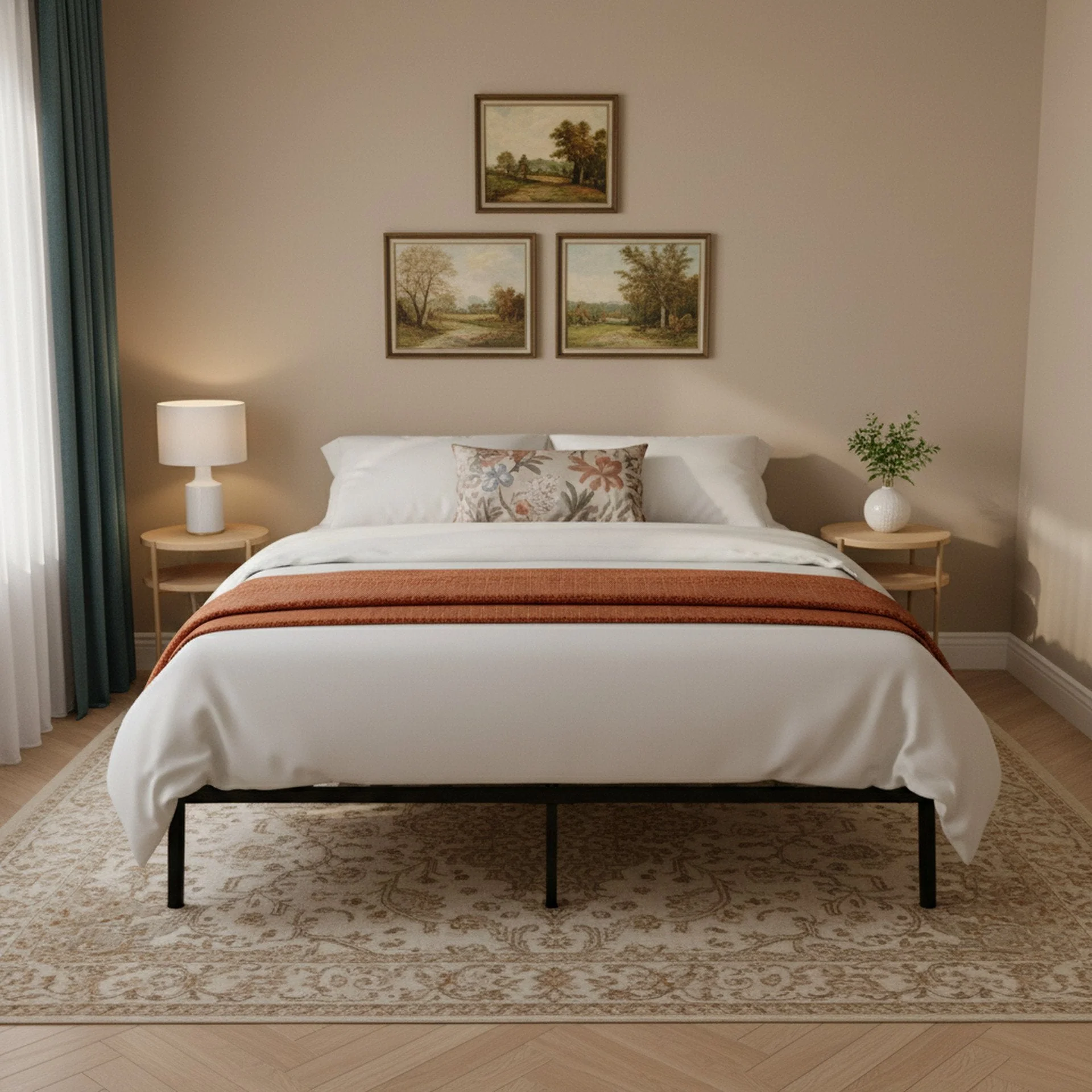 Graham Queen Metal Bed Frame - Black - Image 2