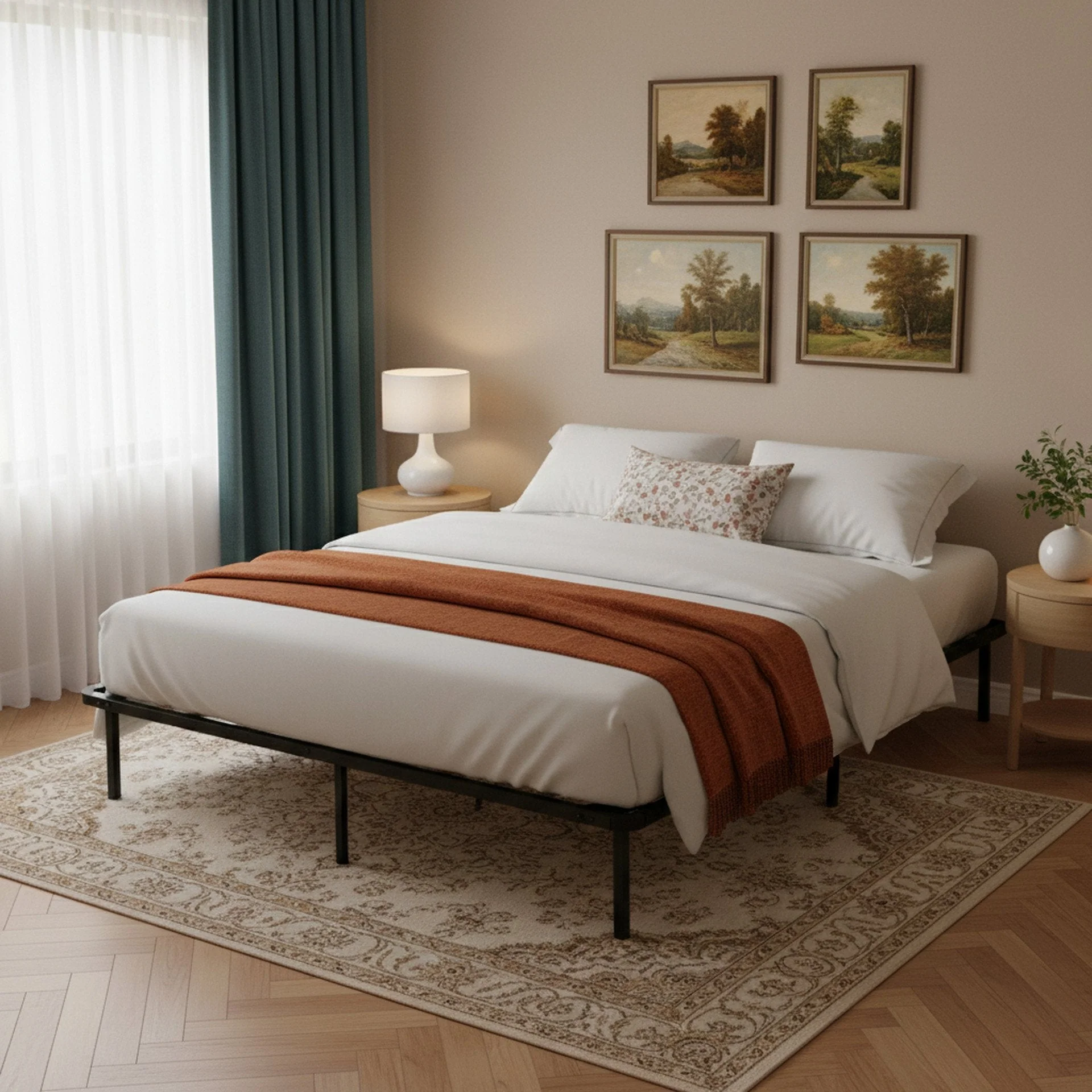 Graham Queen Metal Bed Frame - Black - Image 3