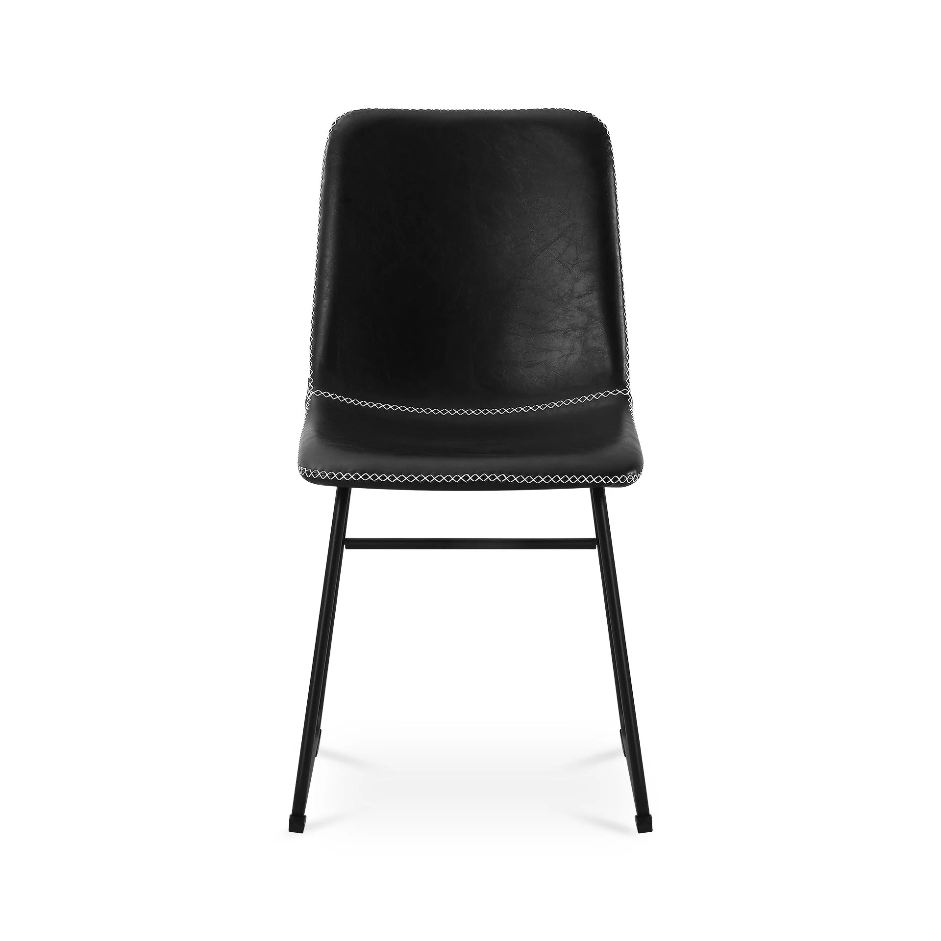Grayson PU Leather Dining Chair - Set of 2 - Black - Image 7