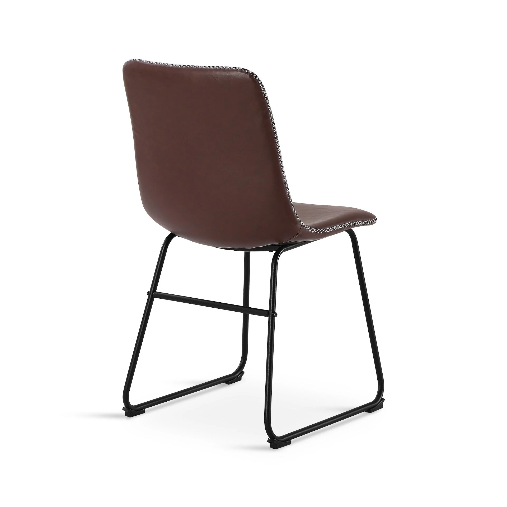 Grayson PU Leather Dining Chair - Set of 2 - Brown - Image 10