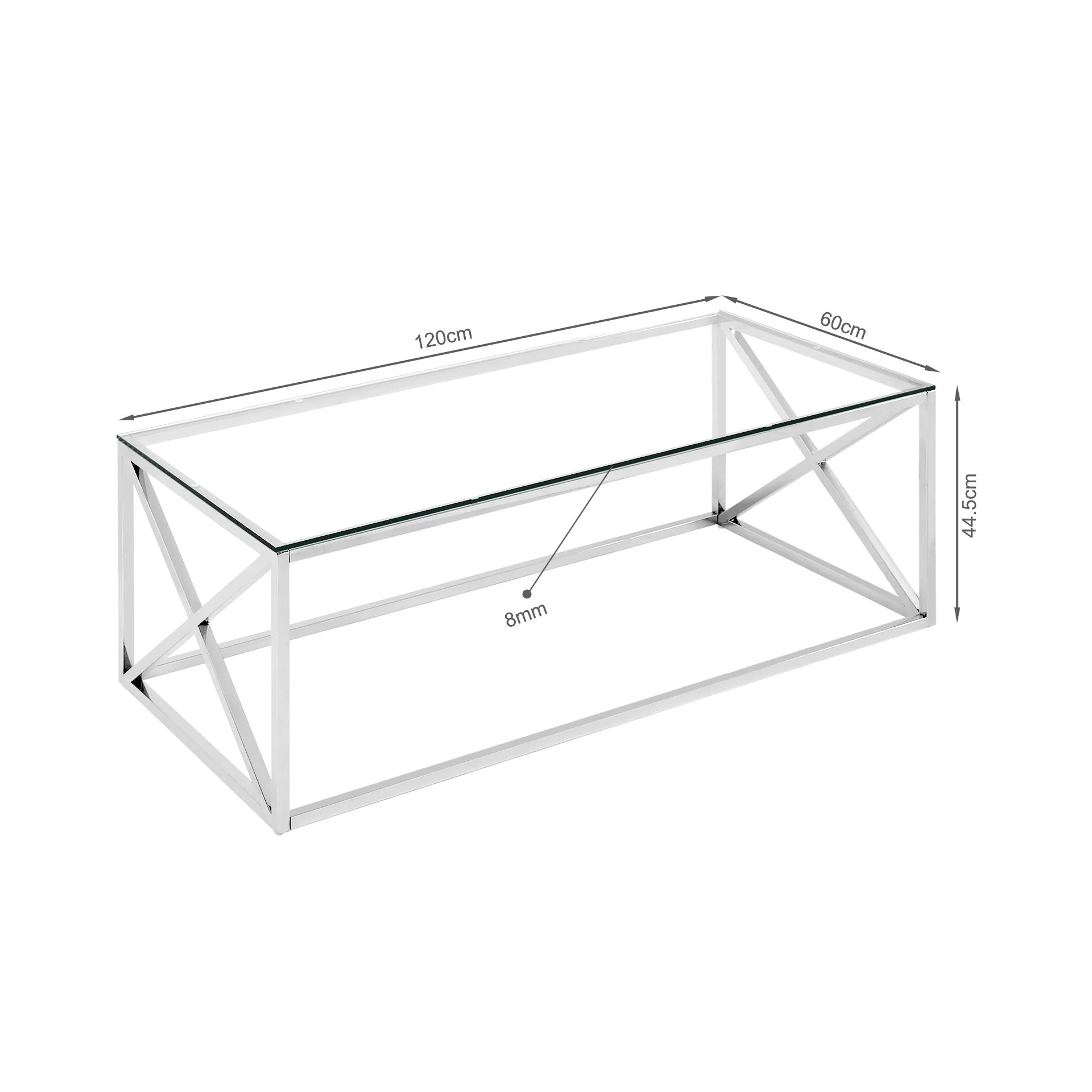 Greer Tempered Glass Rectangular Coffee Table - Image 11